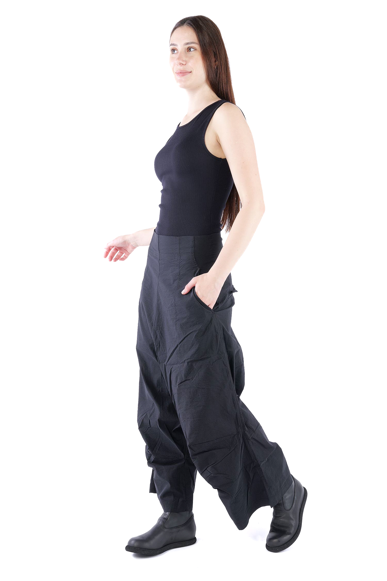 Wide stretch pants - Black - 2261240124