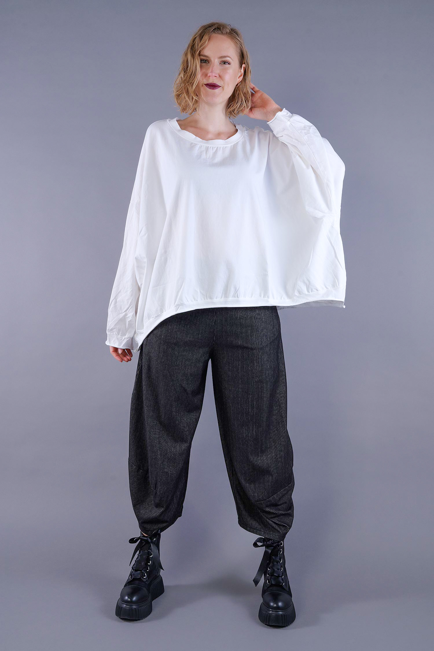 Oversize Pullover - Schnee - Handcare