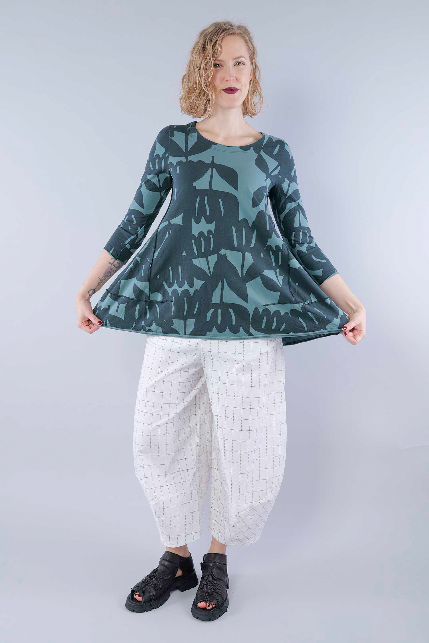 Bell-shaped top - Tree print - 1263470501