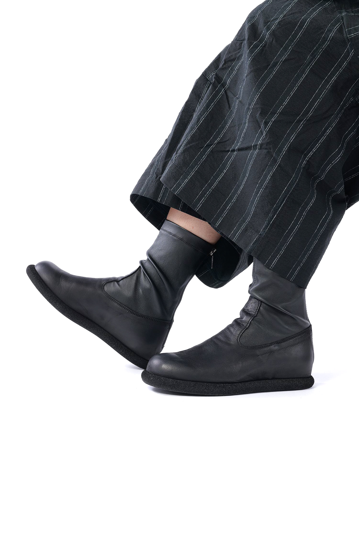 Stretchleder Stiefel - Schwarz - 10502
