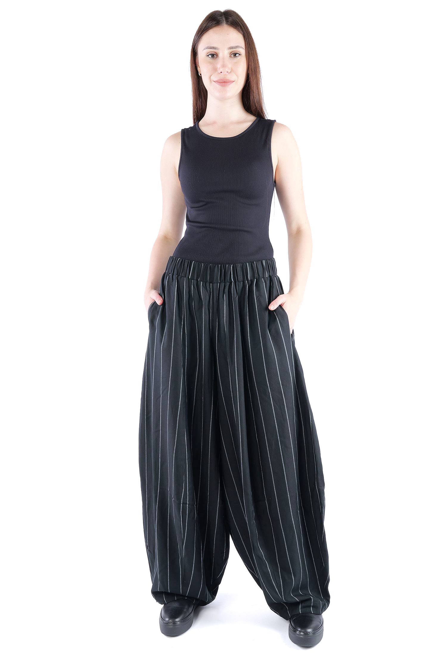 Gestreifte Hose - Black stripe - Kalmino