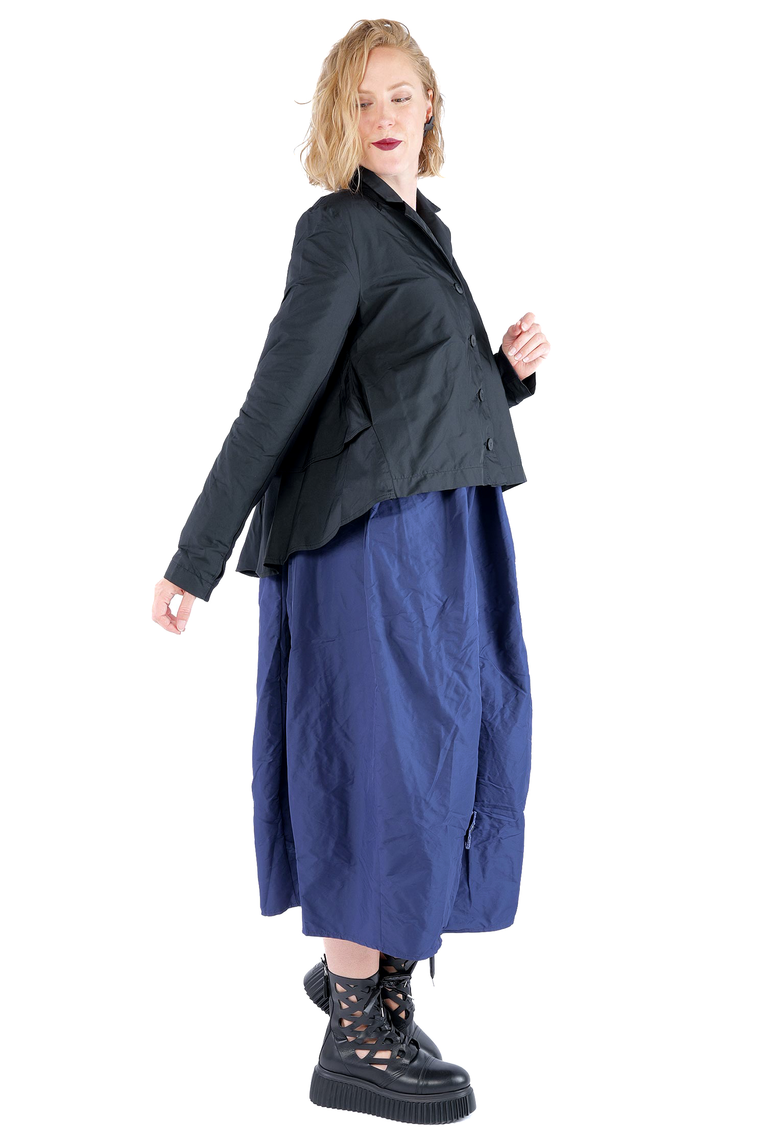 Taftjacke - Schwarz - 8079