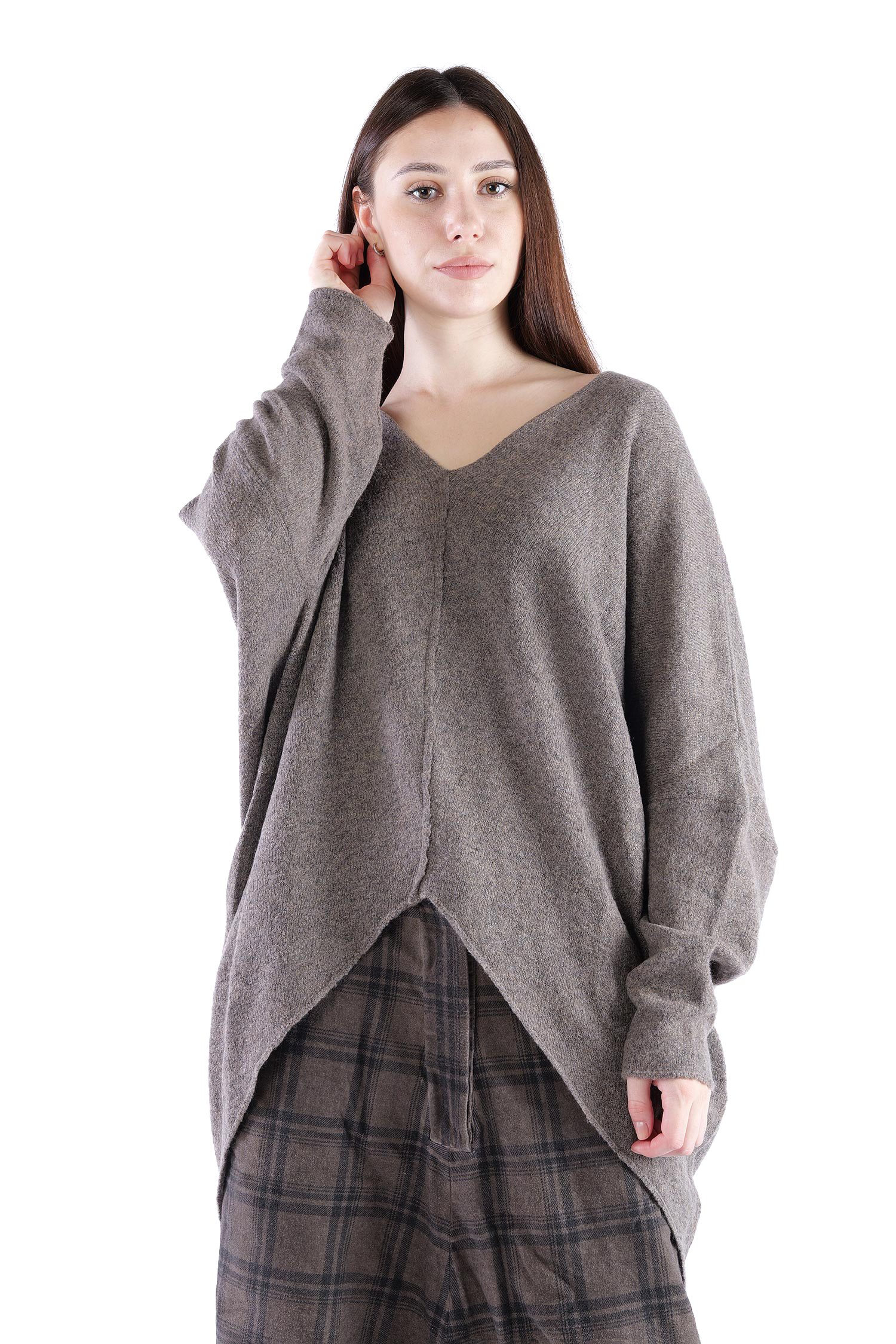 Feinstrick Pullover - Faded brown - Jojo