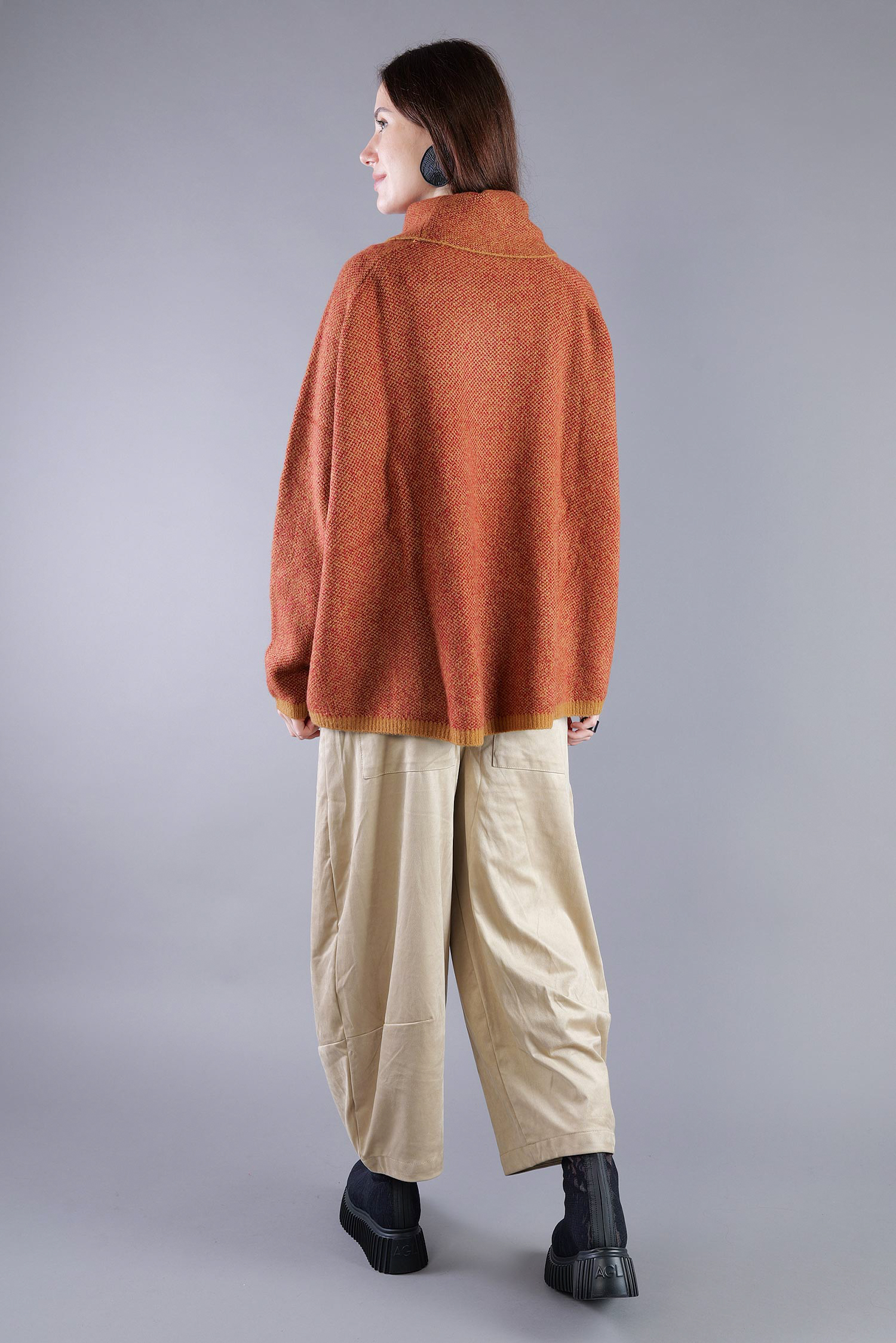 Strickpullover - Bronze lava jacquard - 2263270702