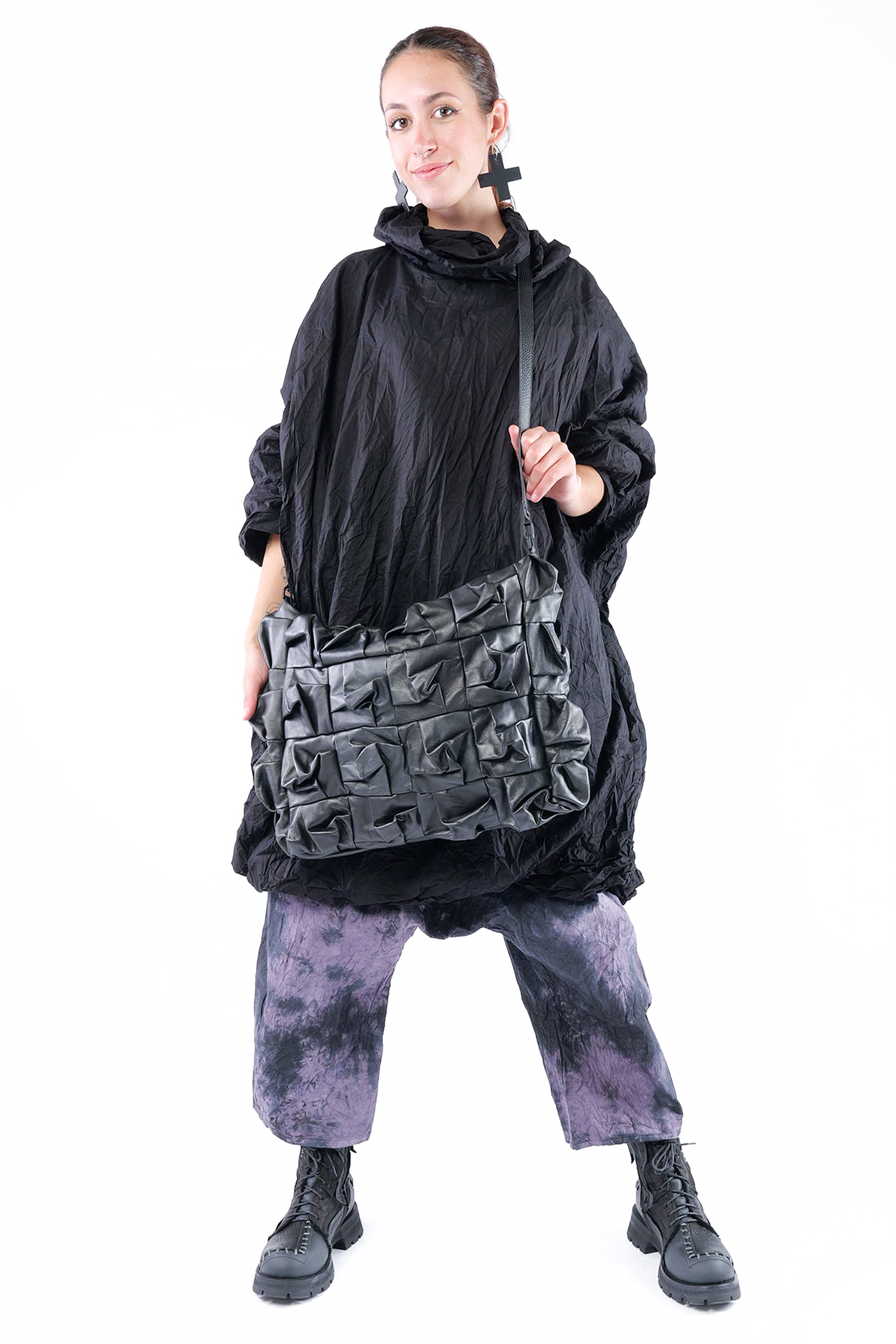 3D Optik Ledertasche - Schwarz - M.Alam