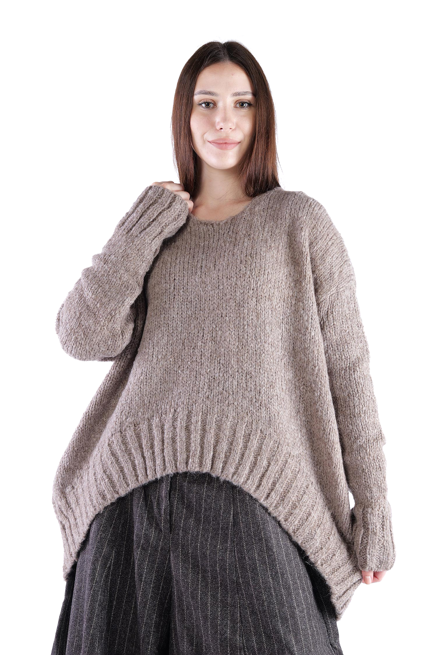 Oversize Strickpullover - Dusty rose - Frantic