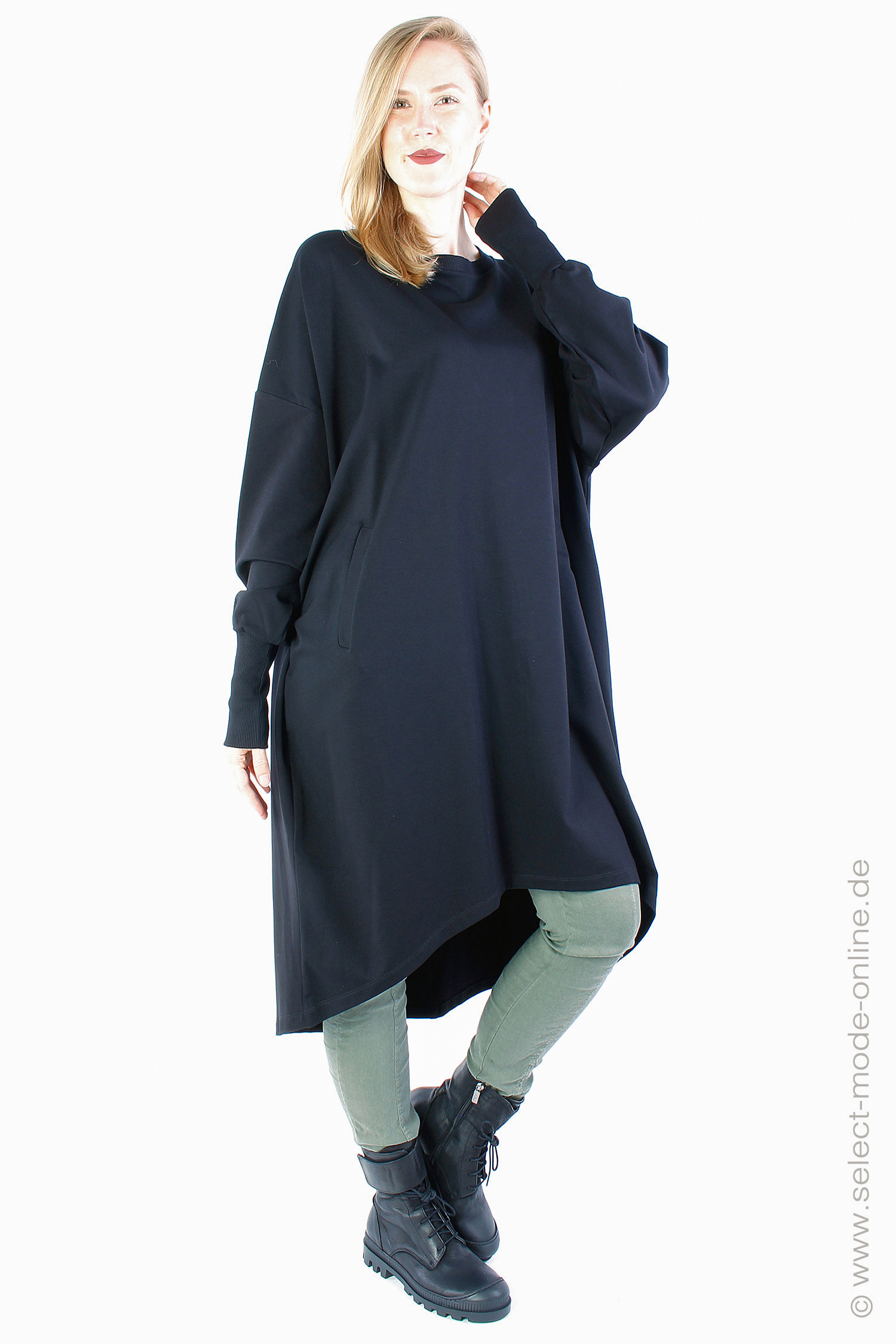 Oversize Kleid - schwarz - LW557