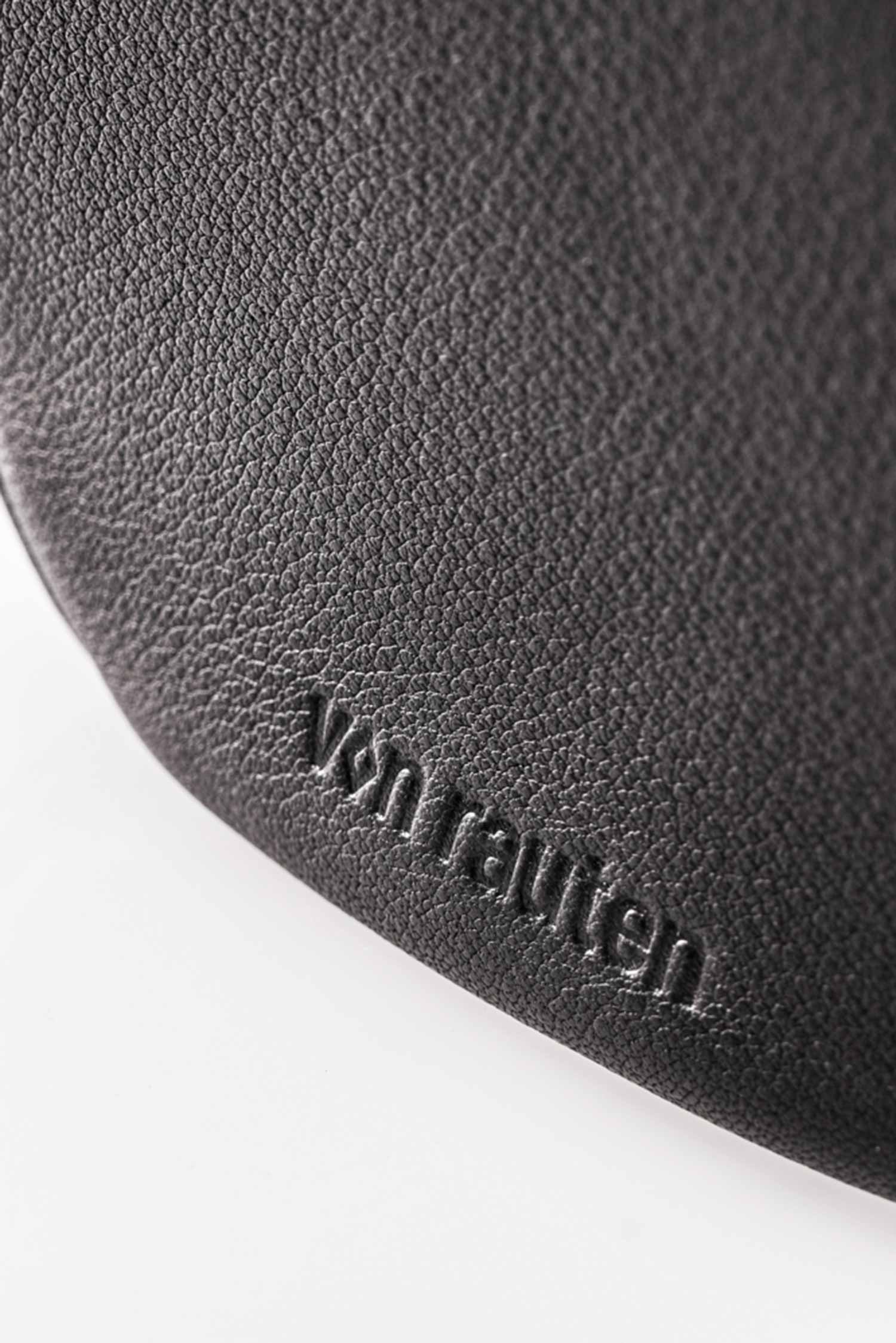 Leder Handtasche - Schwarz - Bowling Bag