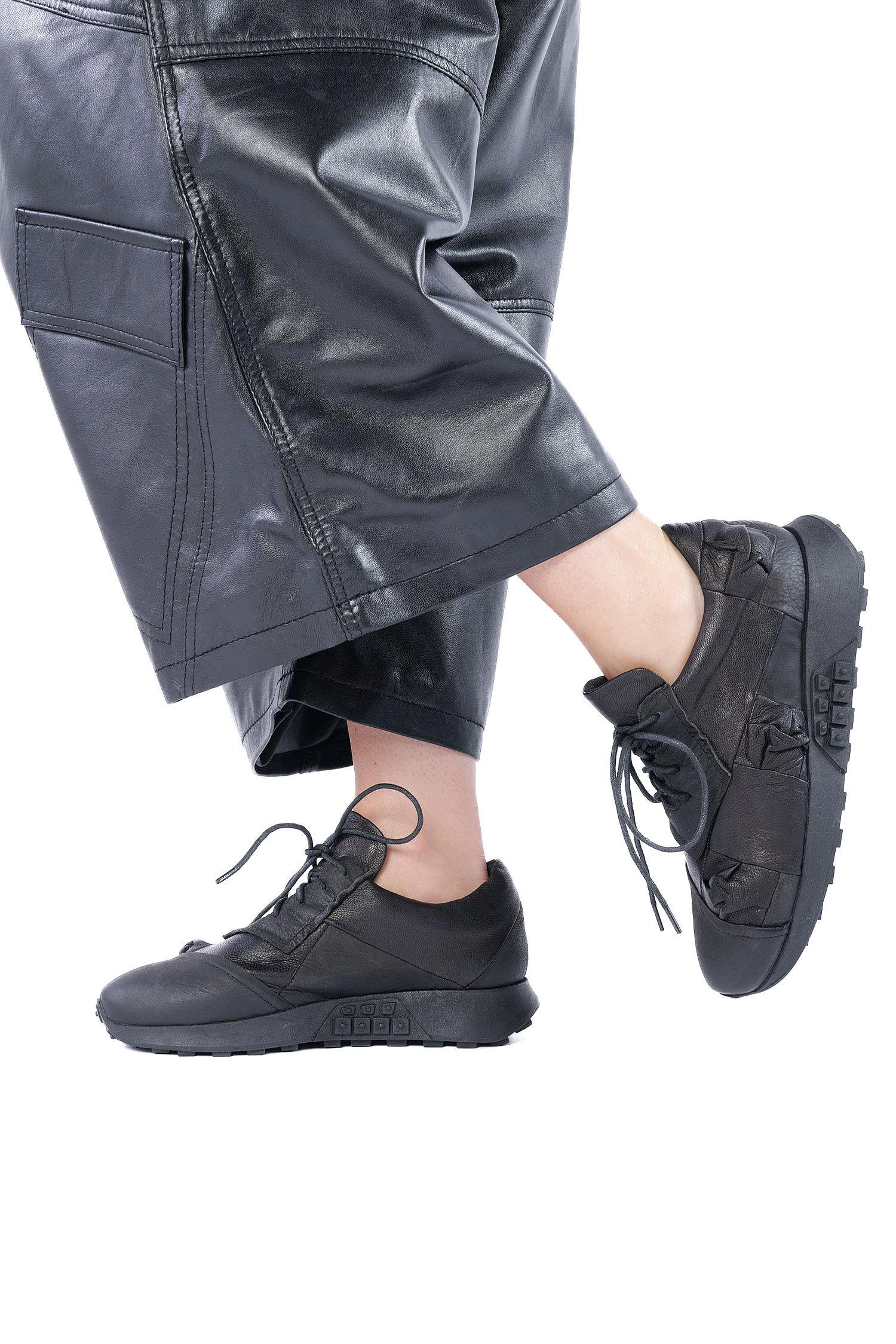 Leder Sneaker - Schwarz - Oliver