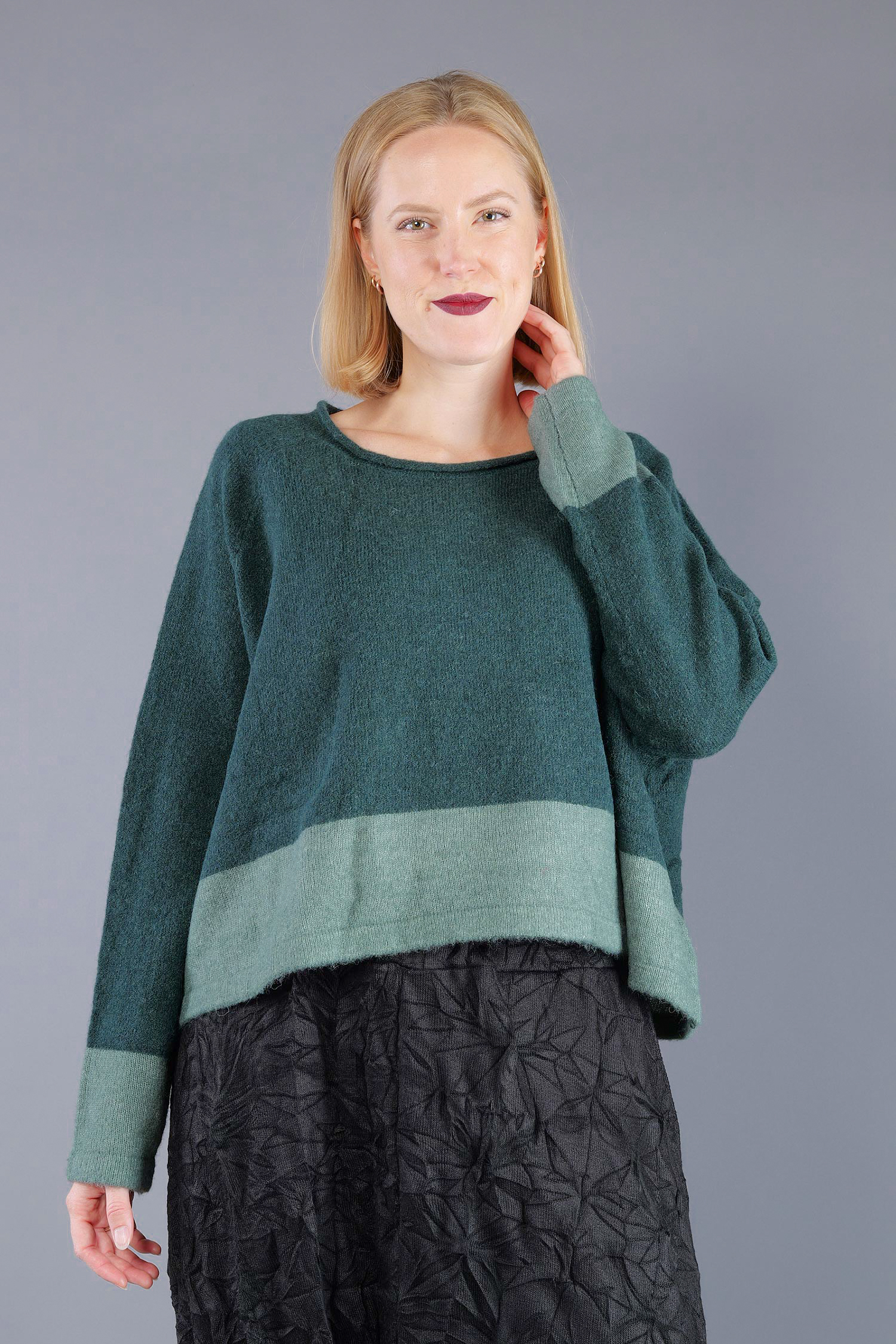 Knitted pullover - Forest park - 2263480702