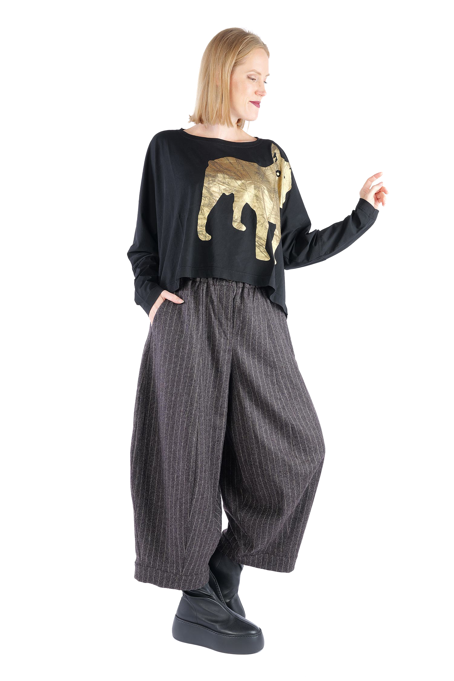 Oversize Pullover - Black print - 2261300504