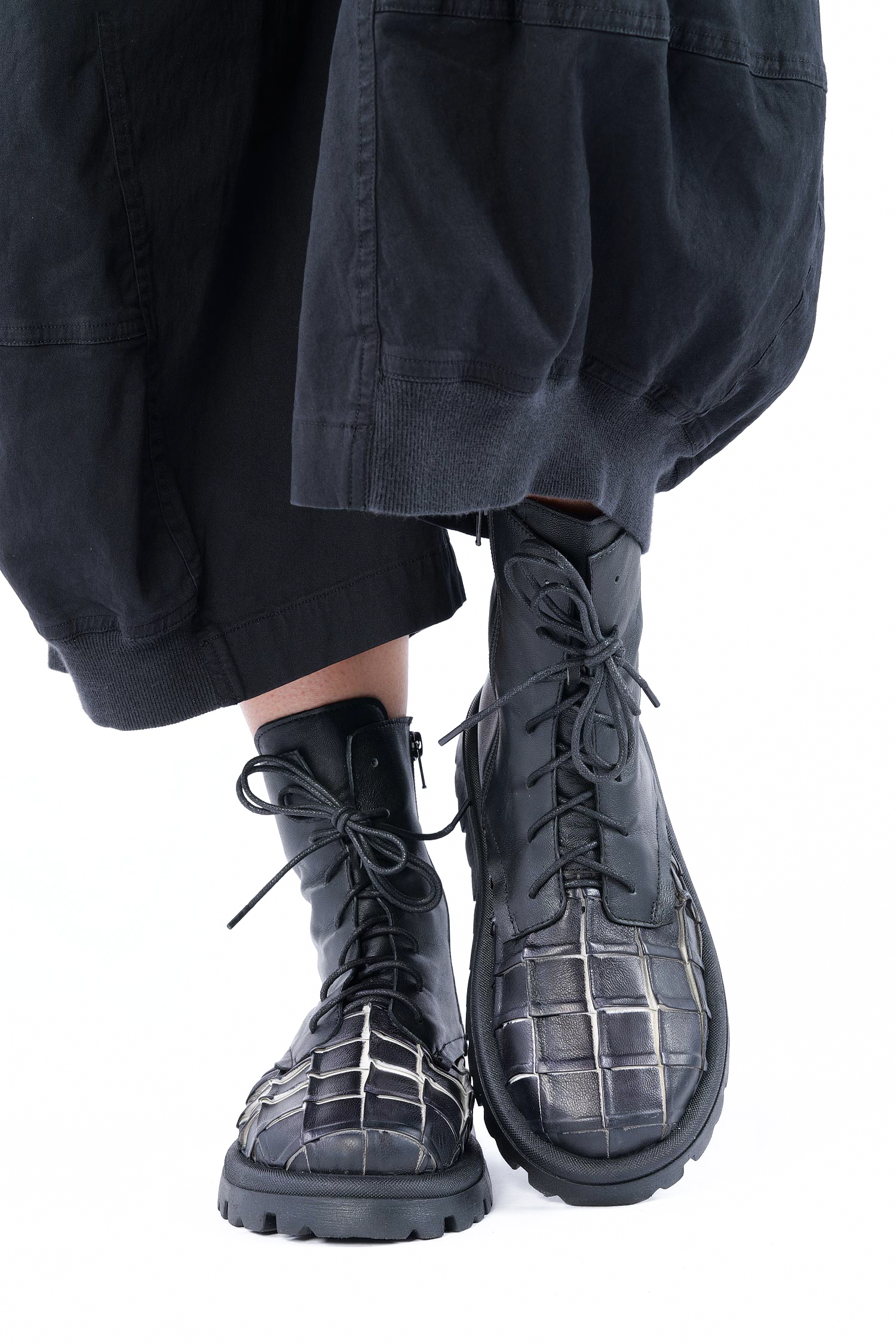 Leder Boots - Schwarz - Rue