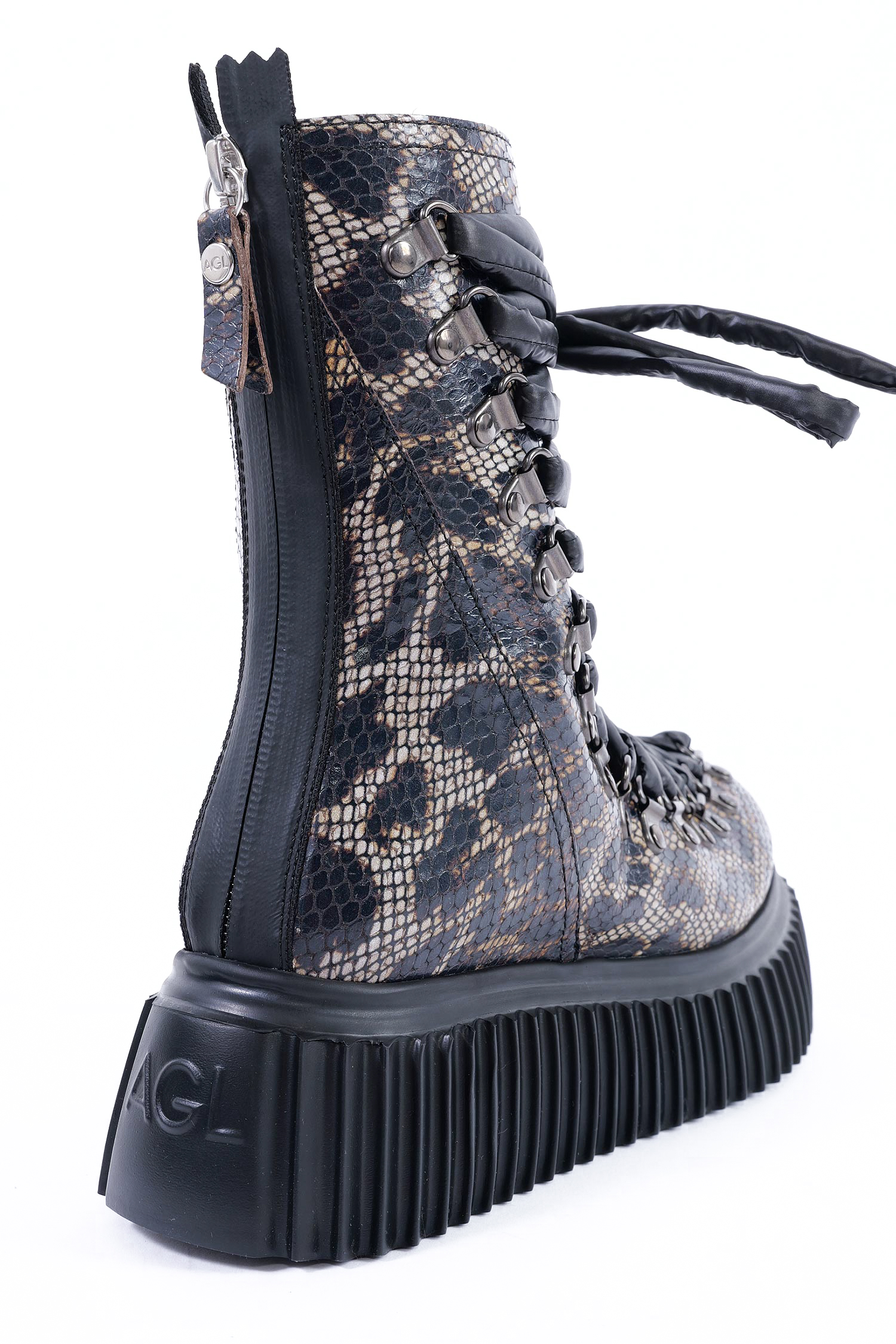 Schnür-Boots - Leo / Taupe-Nero - Dromo