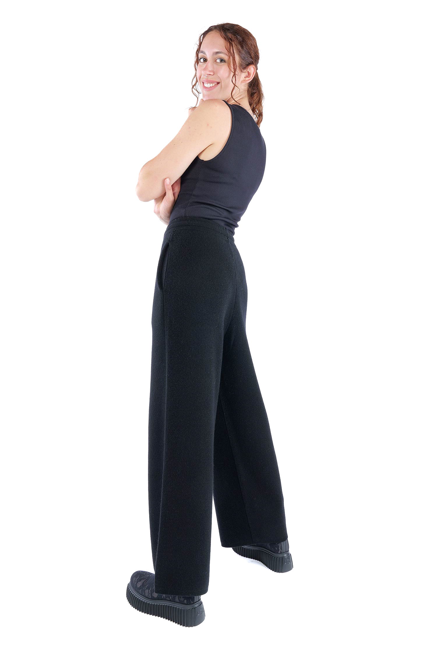 Kaschmir Hose - Schwarz - 26129