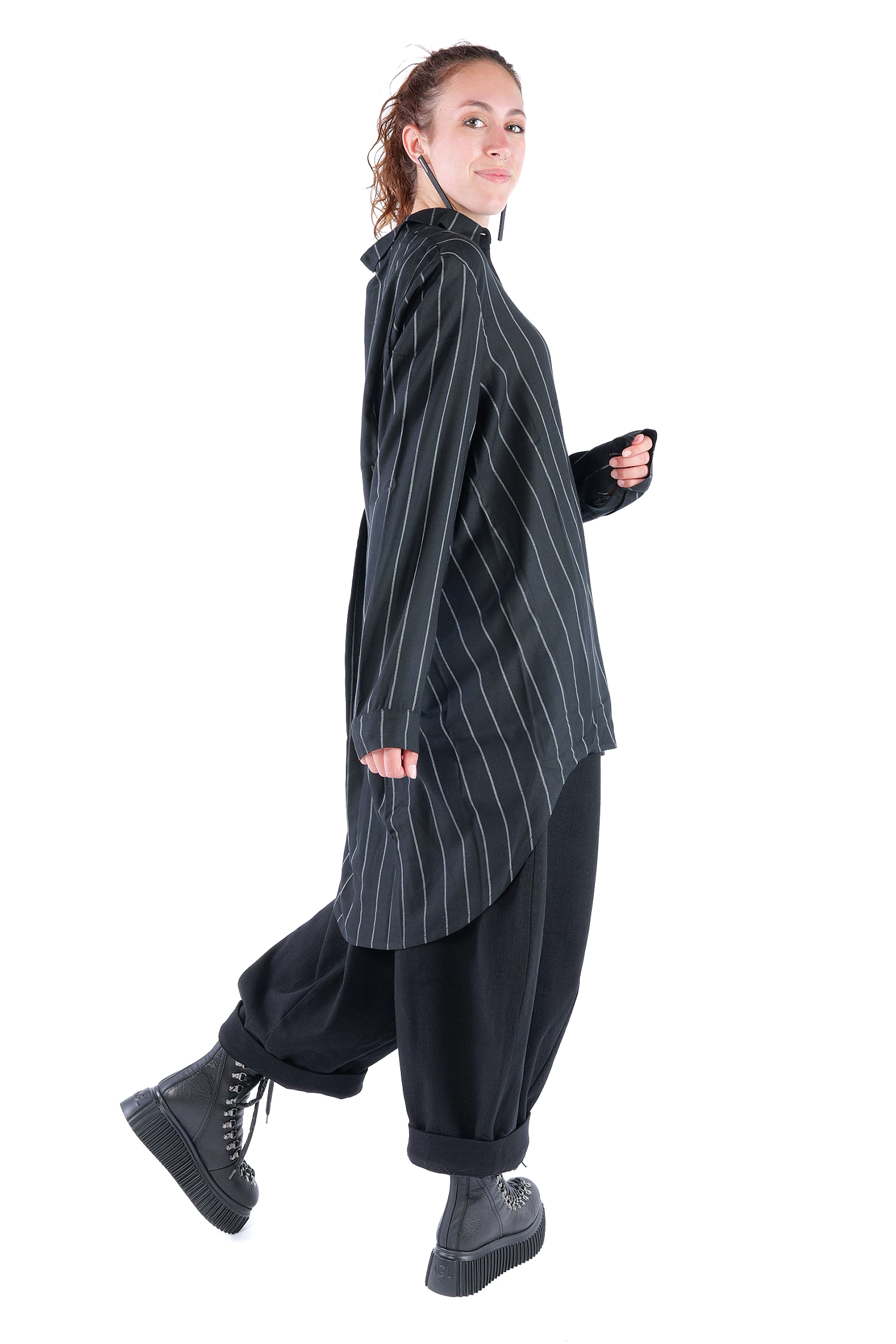Polokragen Pullover - Black stripe - Aligato