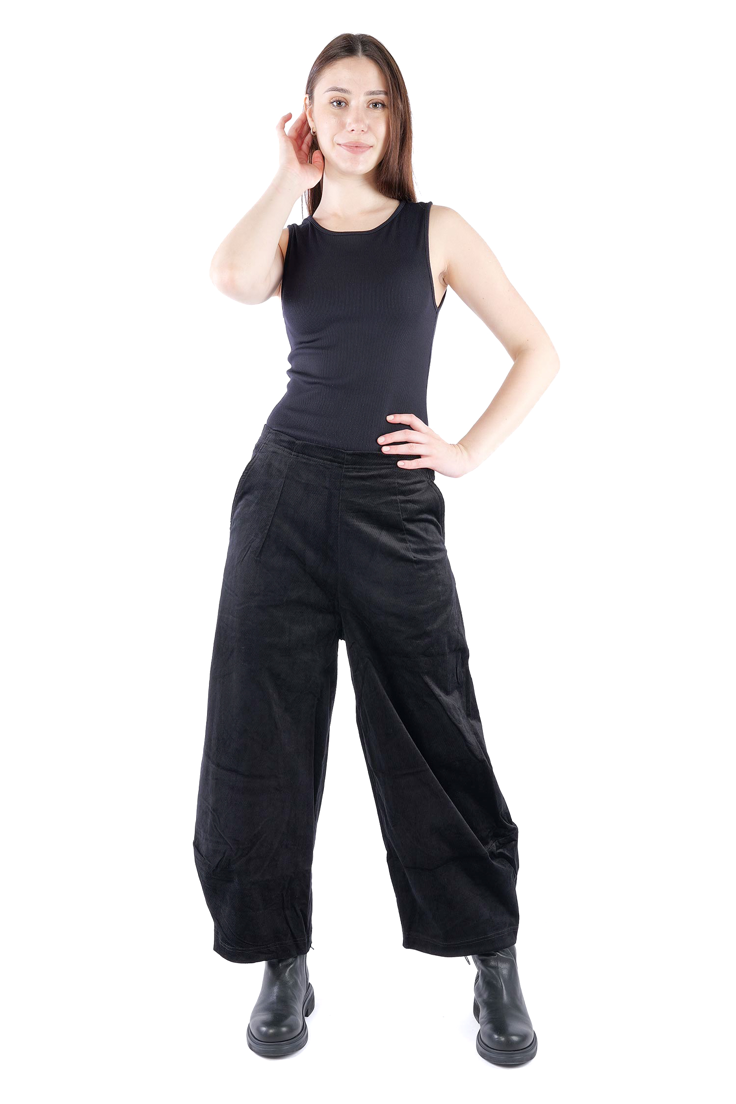 Feincord Hose - Schwarz - 2263230114