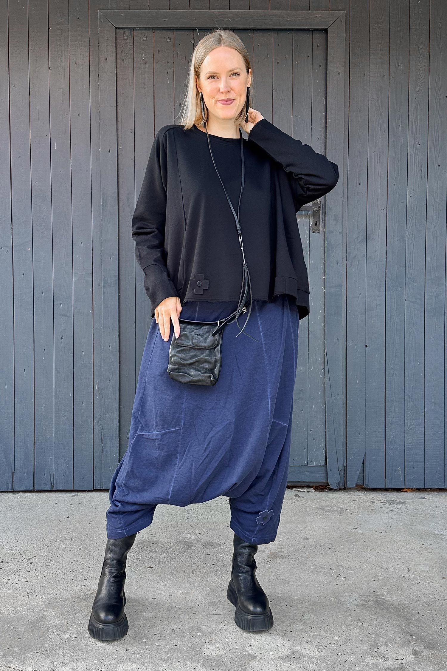 Sweat pullover - Black print - 2138