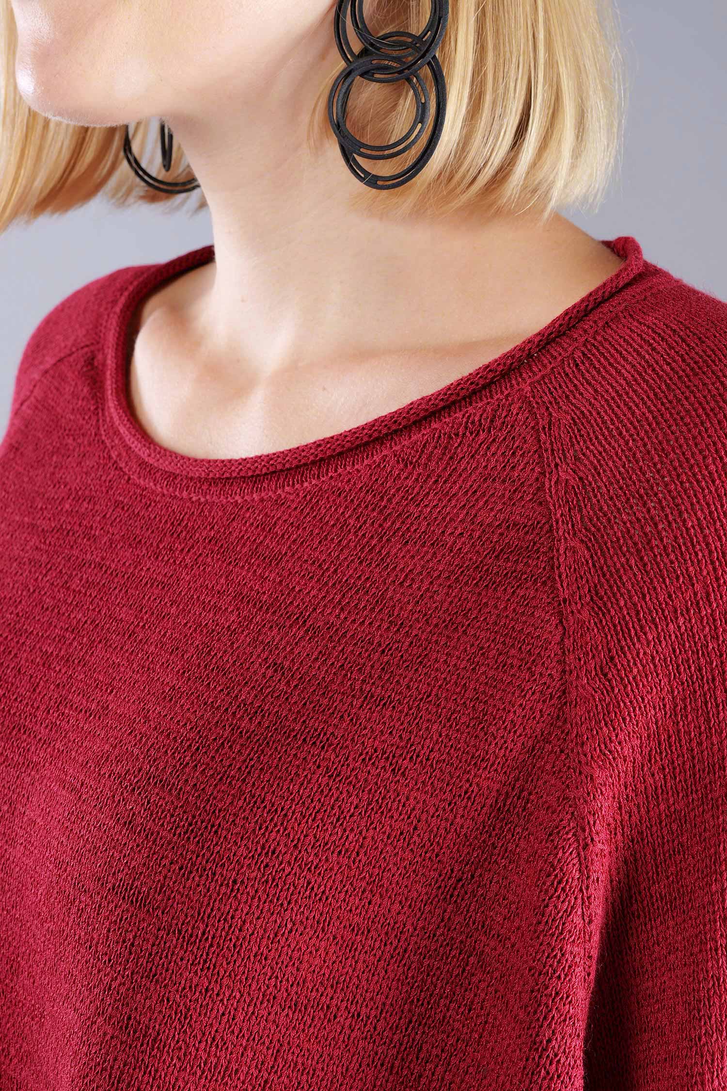 Oversized knitted pullover - Lava - 2263720713