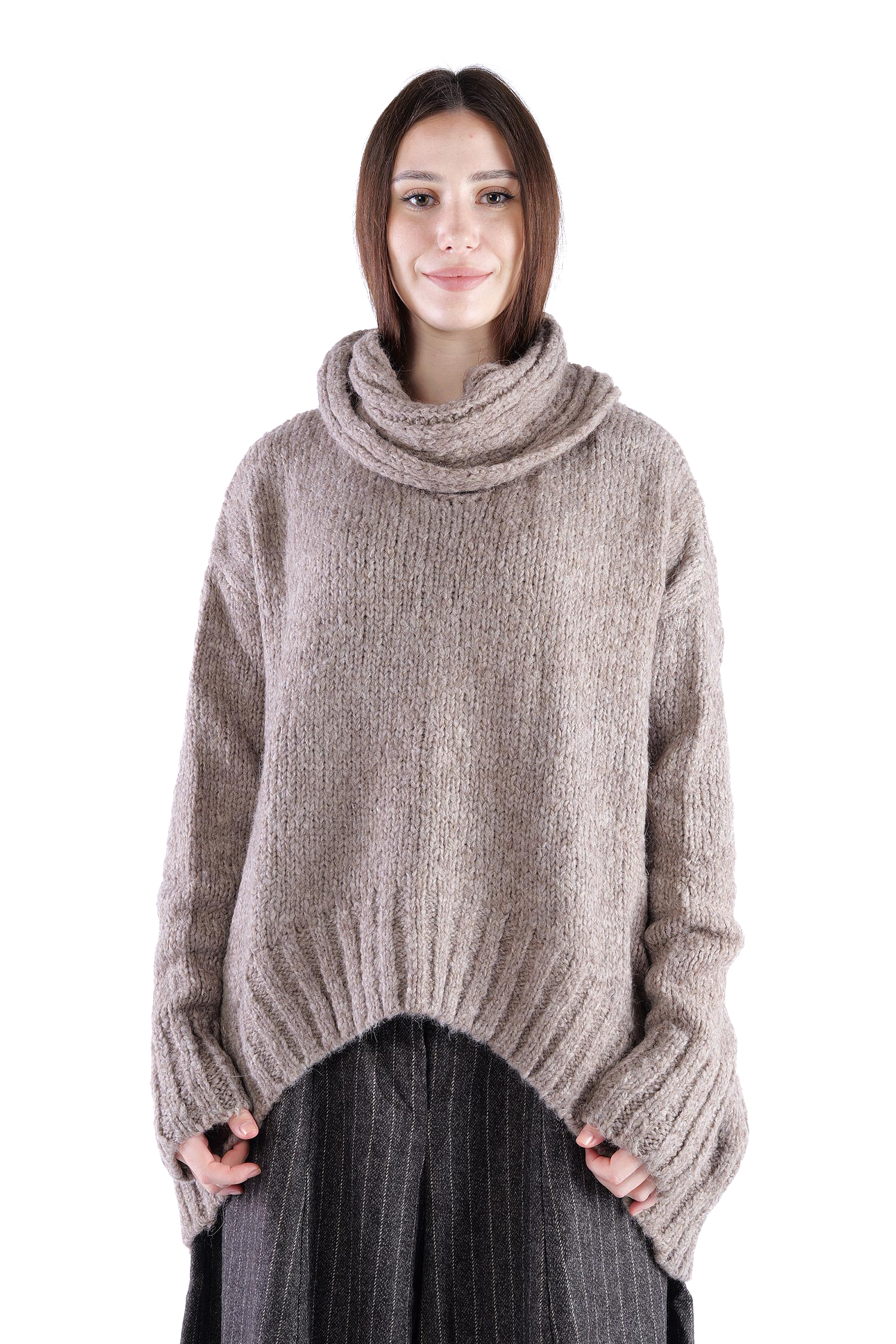 Oversize Strickpullover - Dusty rose - Frantic