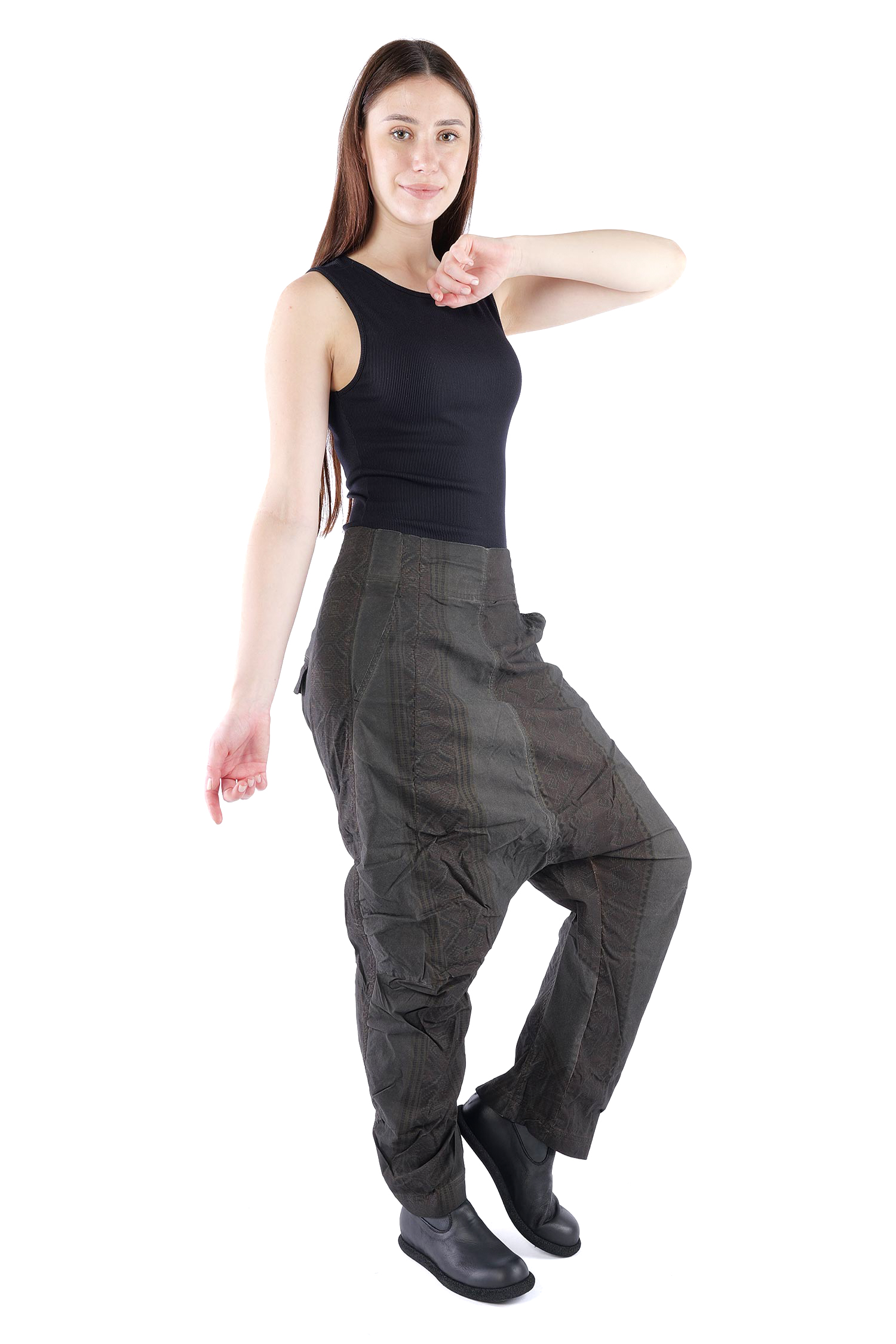 Stretchhose - Black cloud stripe - 2262390103
