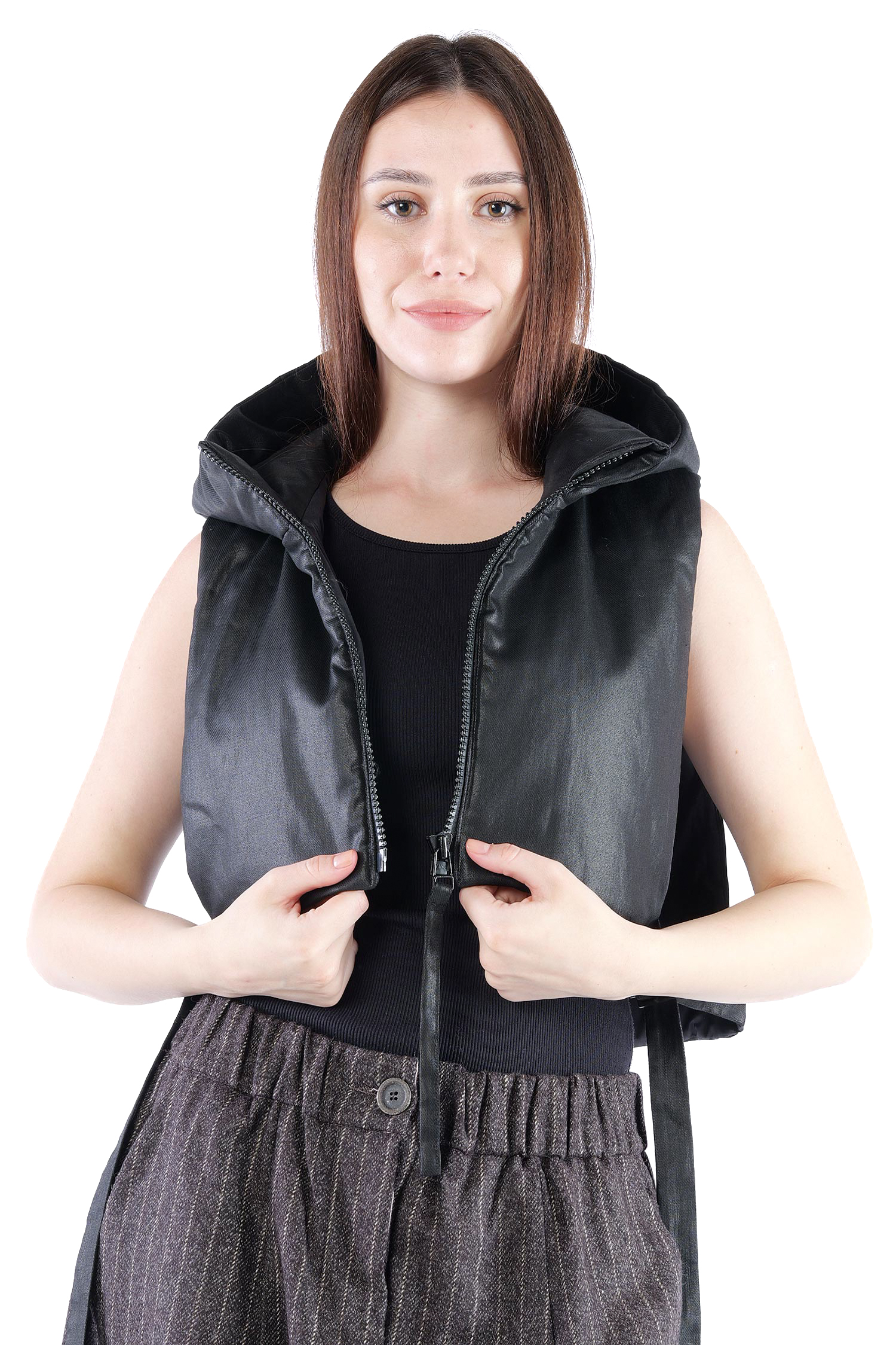 Kurze Weste - Black coated - Pinpin