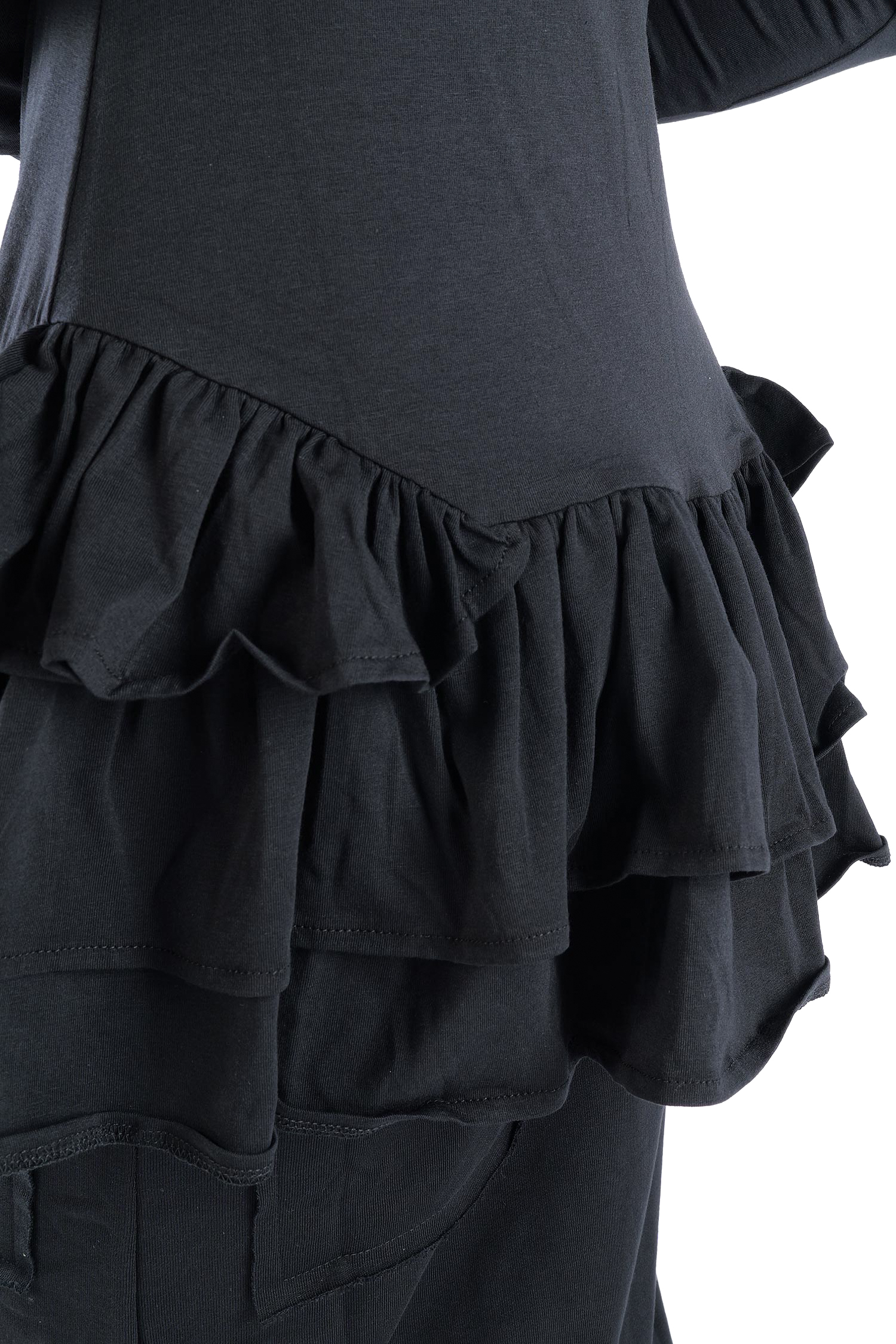 Rüschenpullover - Schwarz - 5088
