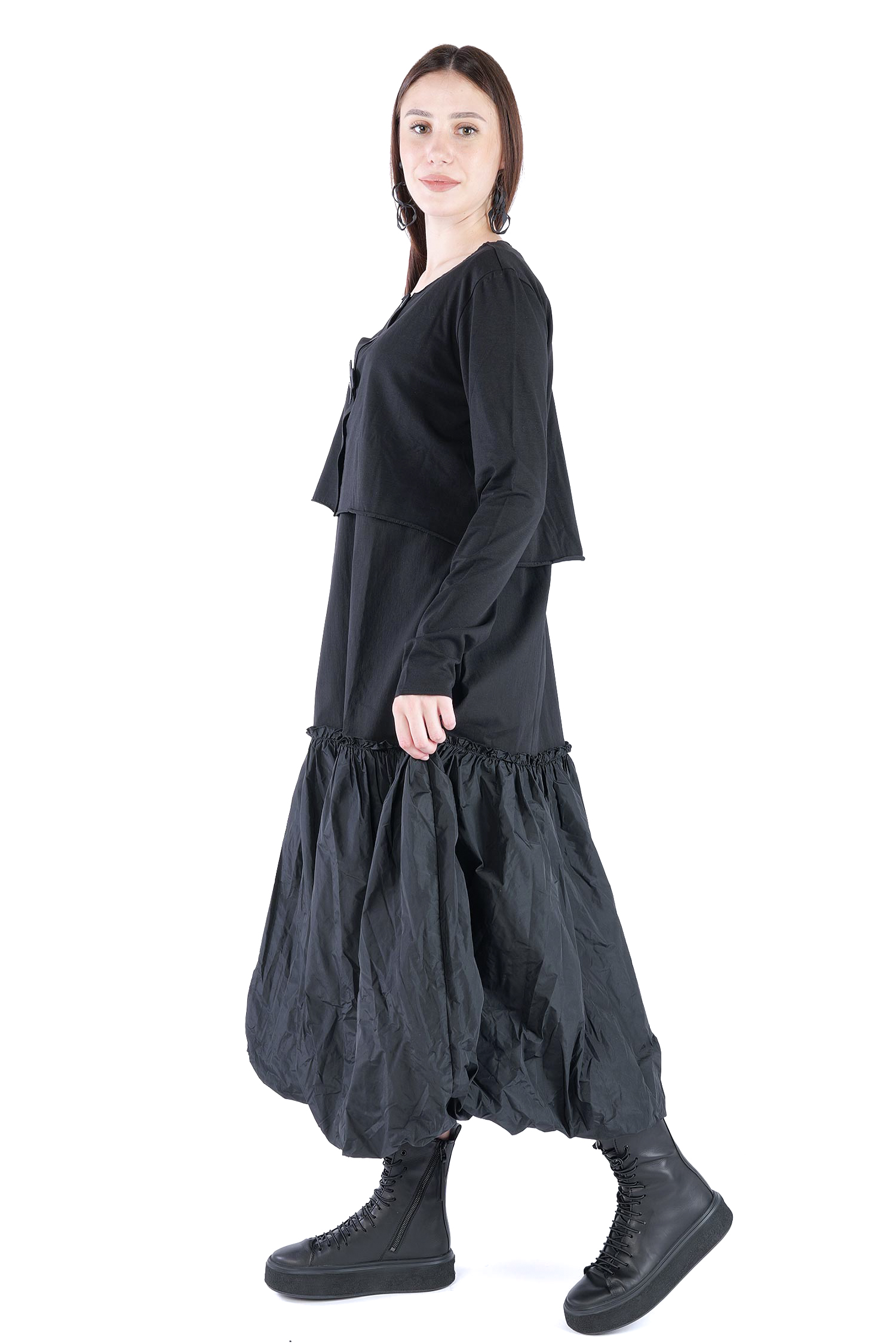 Kurze Jerseyjacke - Schwarz - 2131