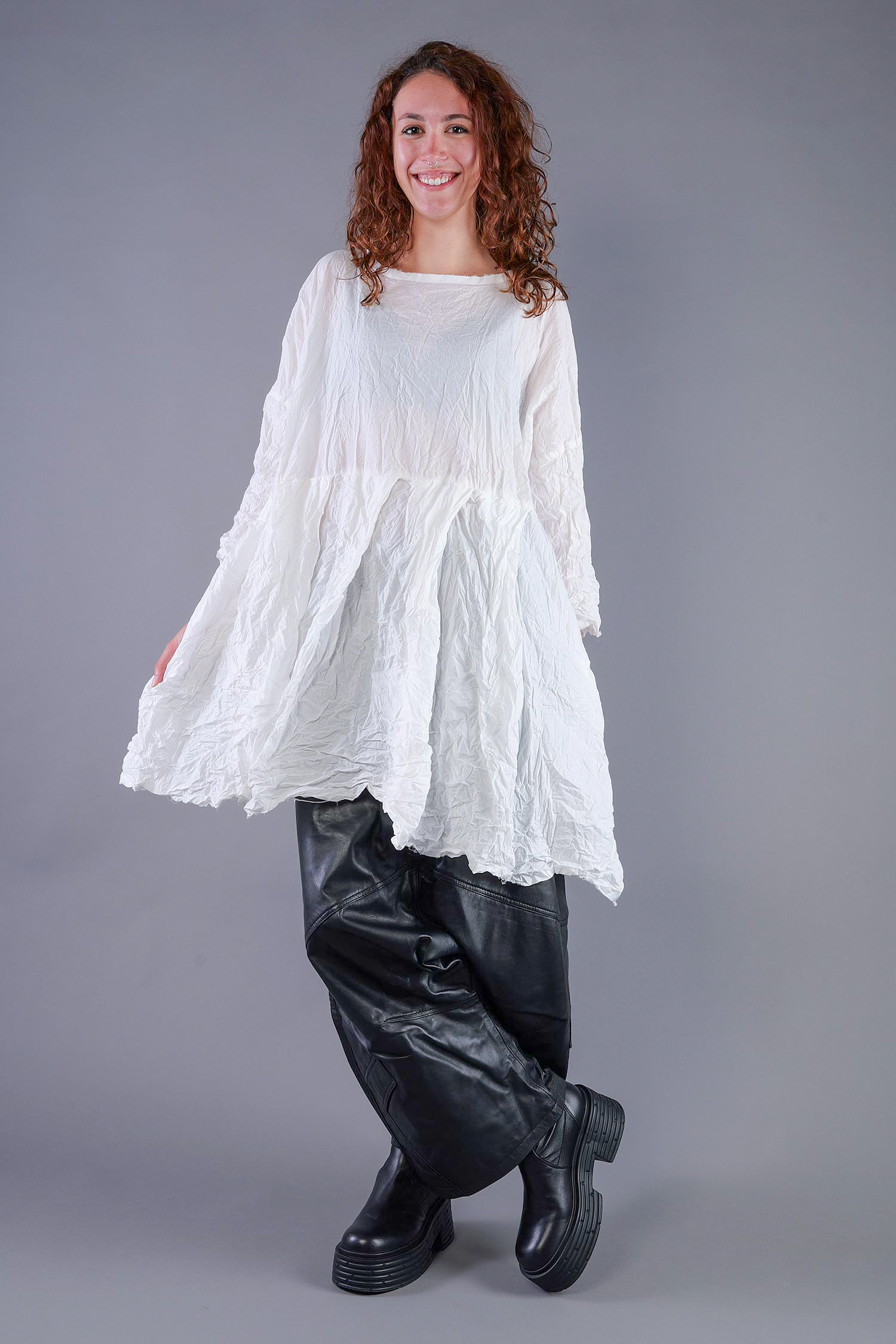 Falten Tunika - Schnee - Slowgold