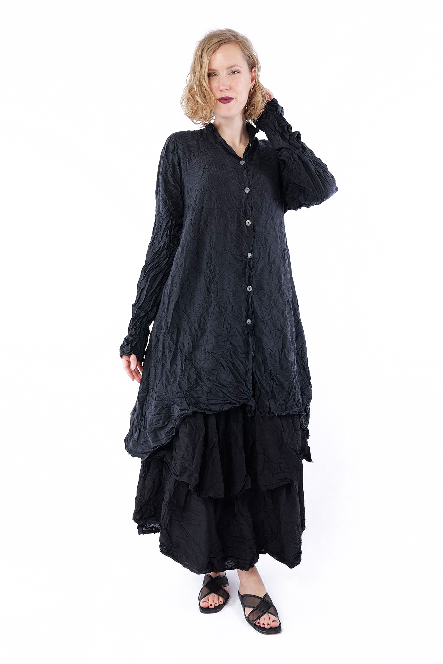 Seidenbluse - Schwarz - Werkknitt