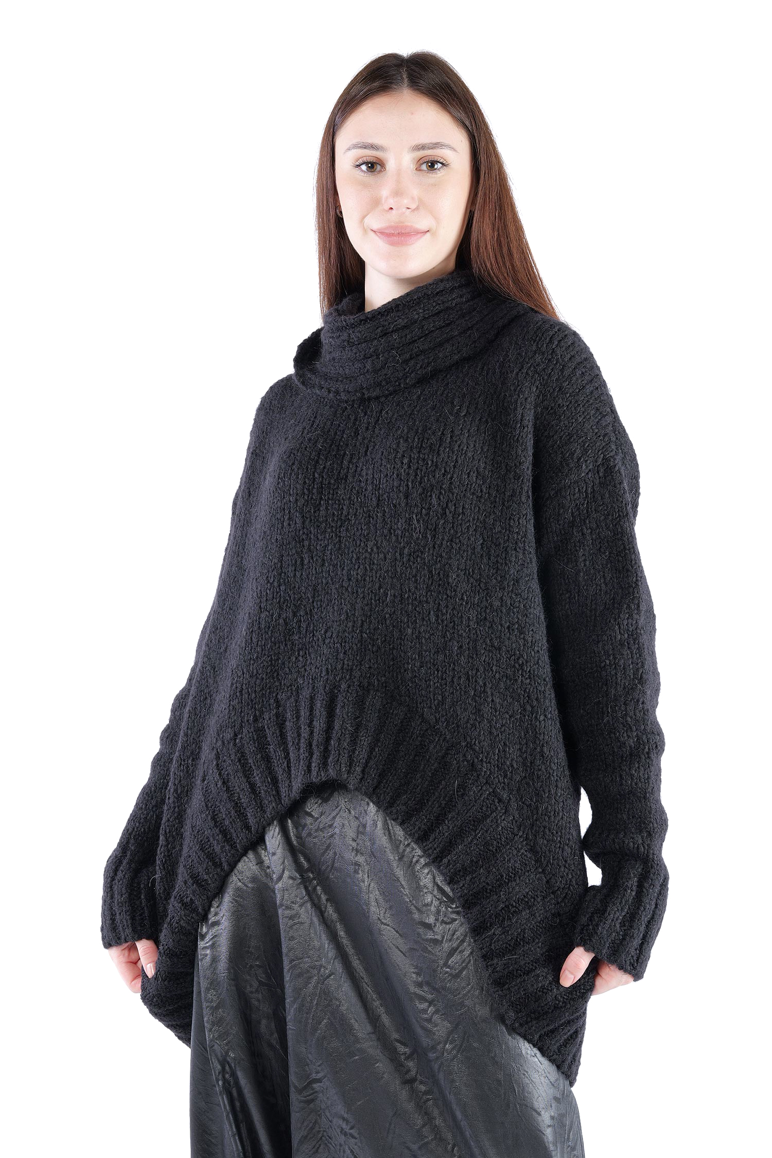 Oversize Strickpullover - Schwarz - Frantic