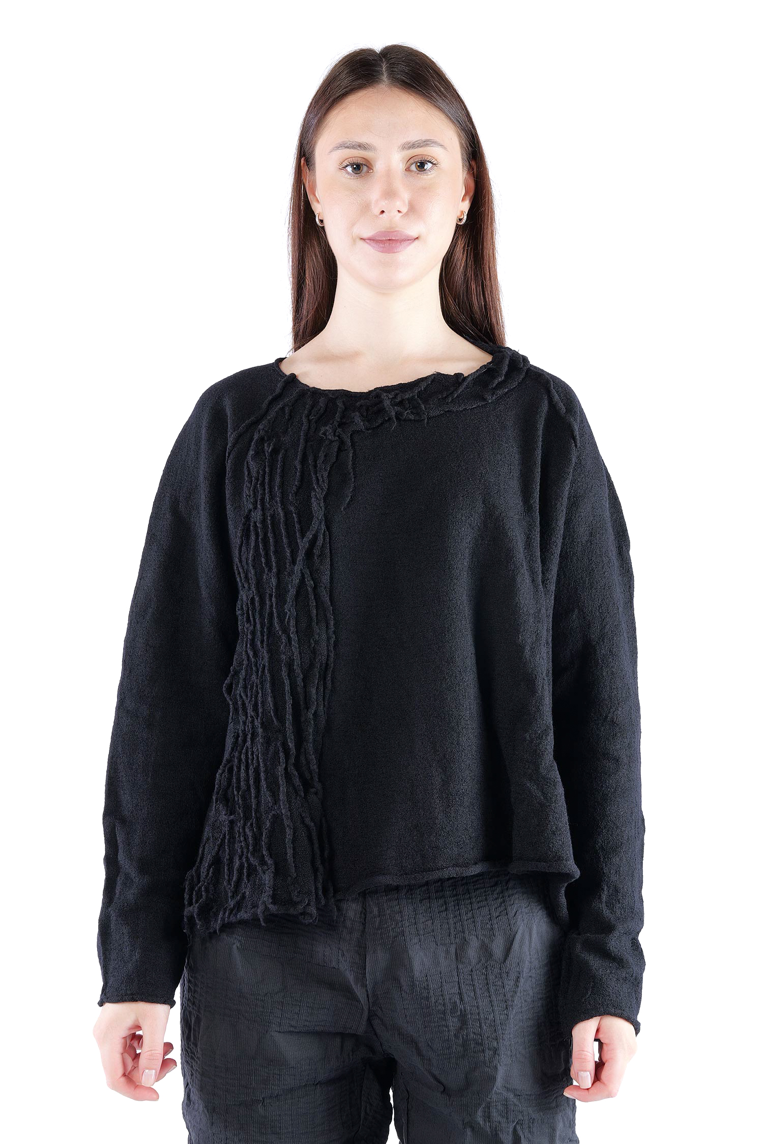 Oversize Wollpullover - Schwarz - 2262680707