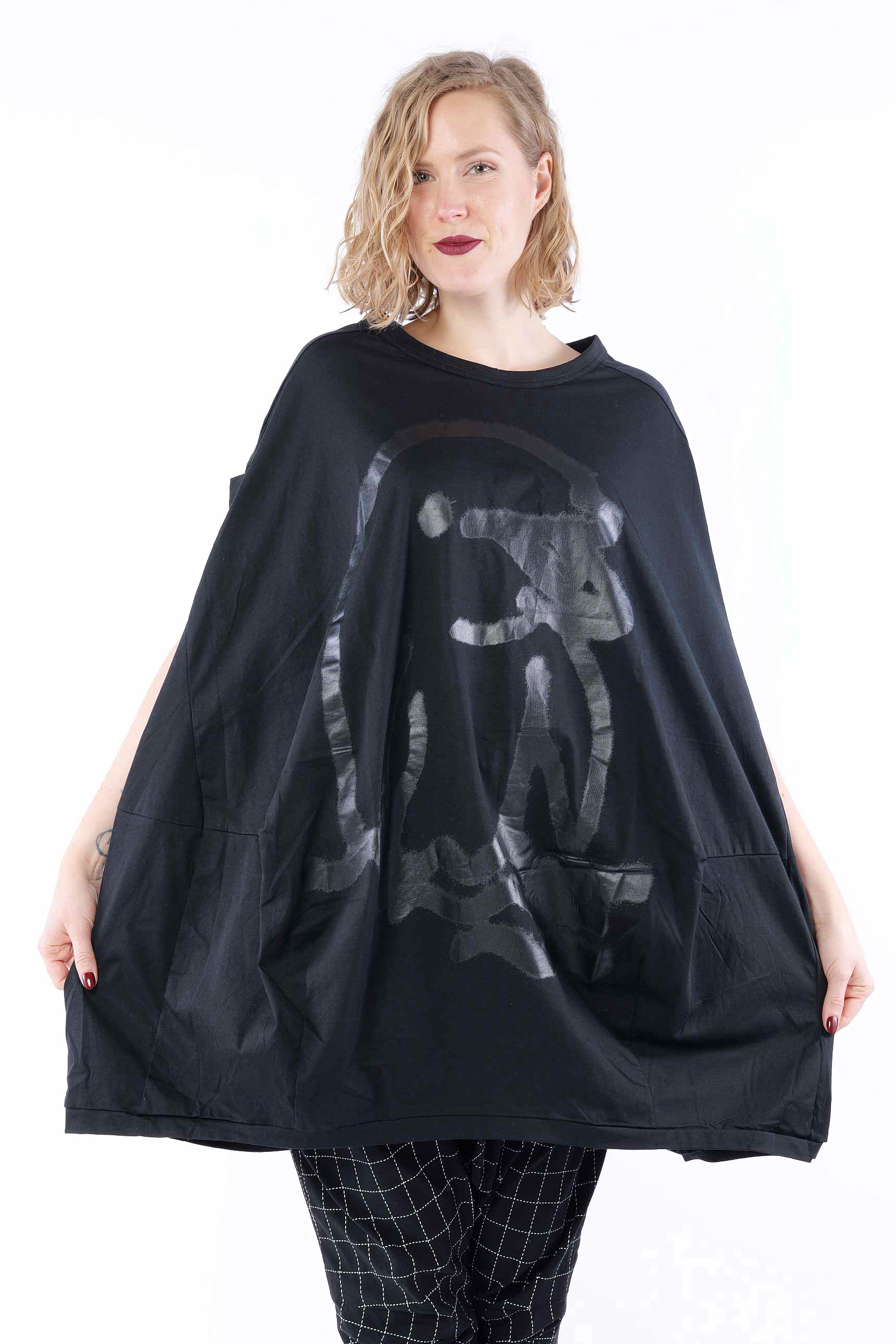 Tunic with dolphin print - Black print - 1261300908