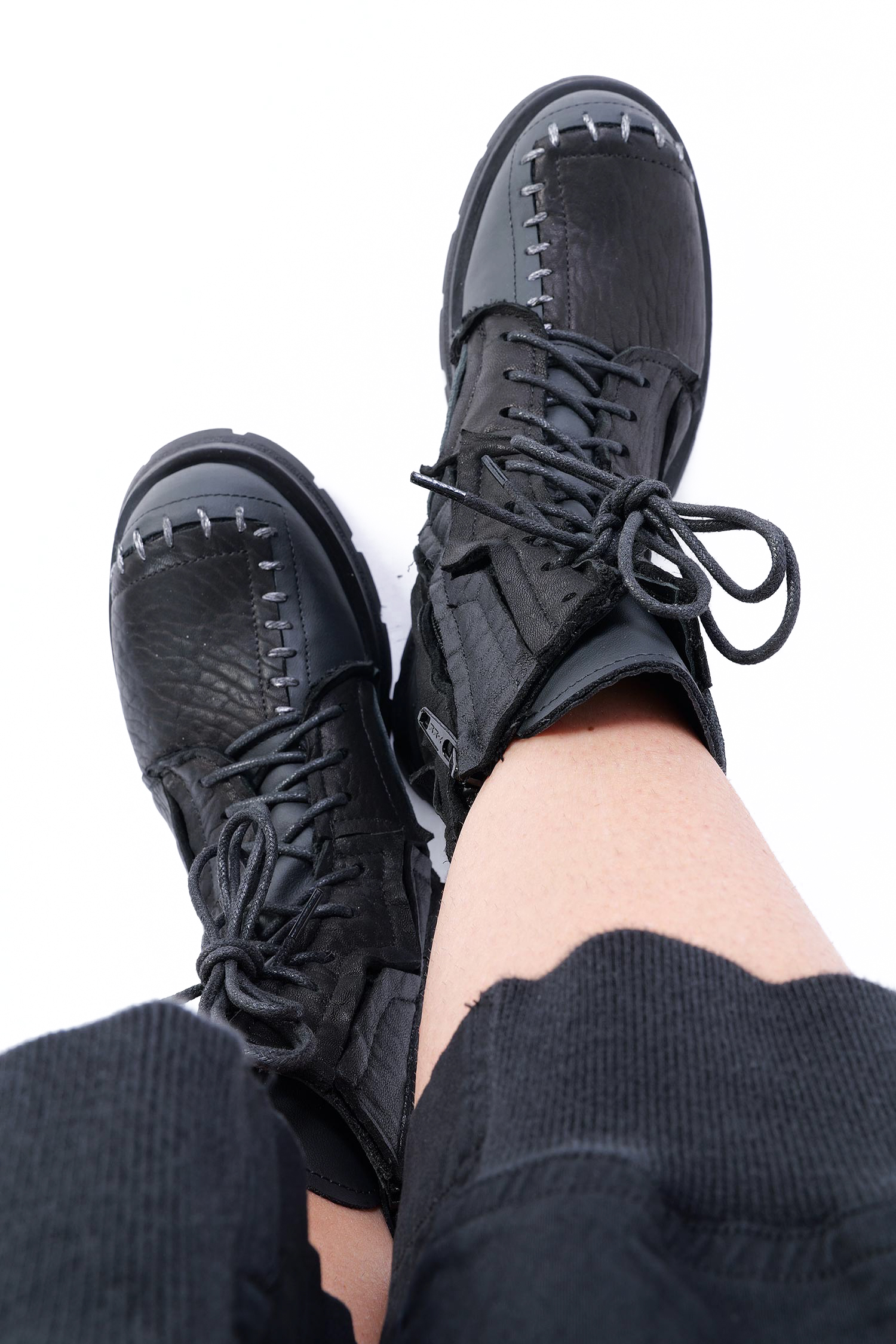 Leder Boots - Schwarz - Iniko