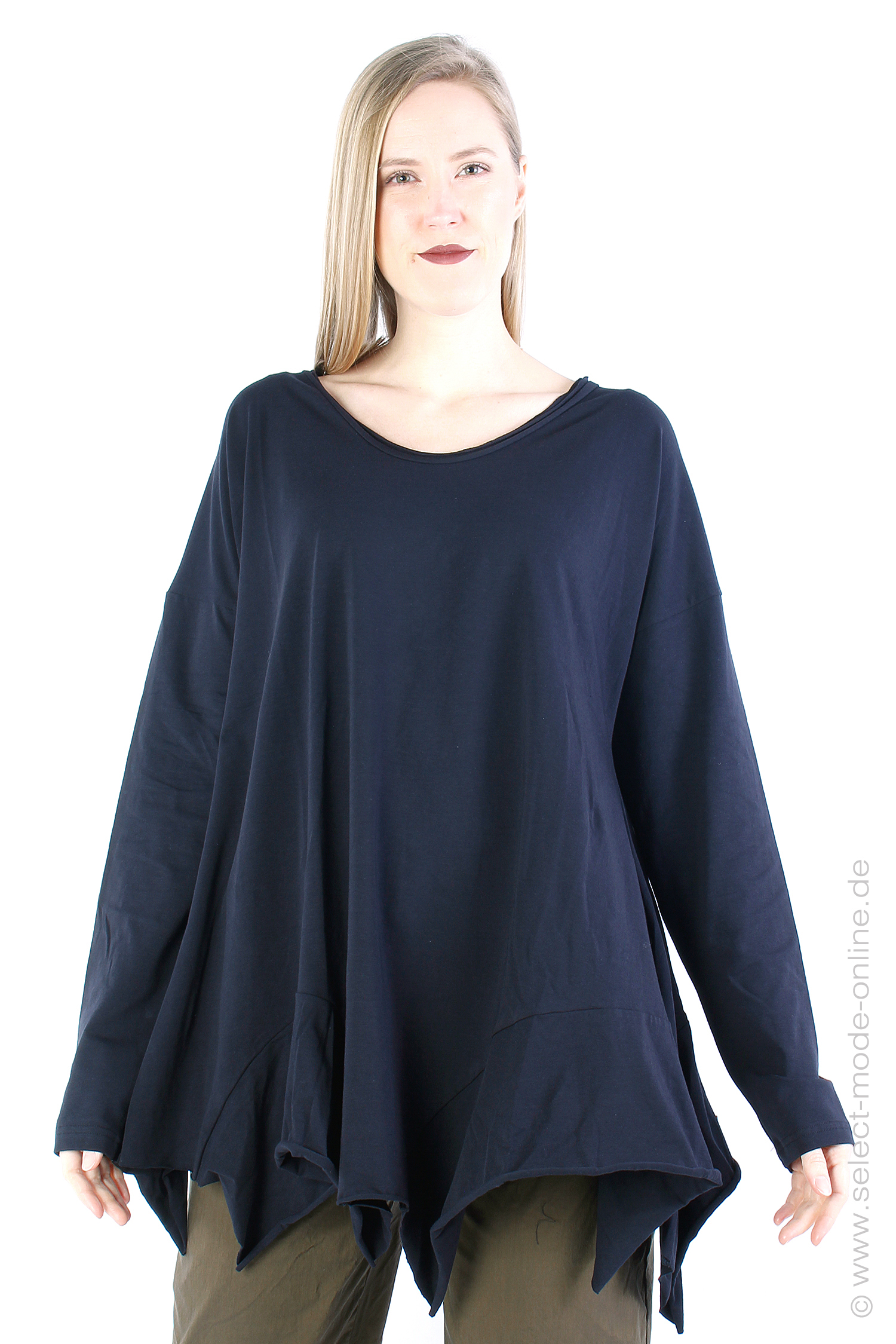 Oversize Jersey Pullover - Schwarz - 5050