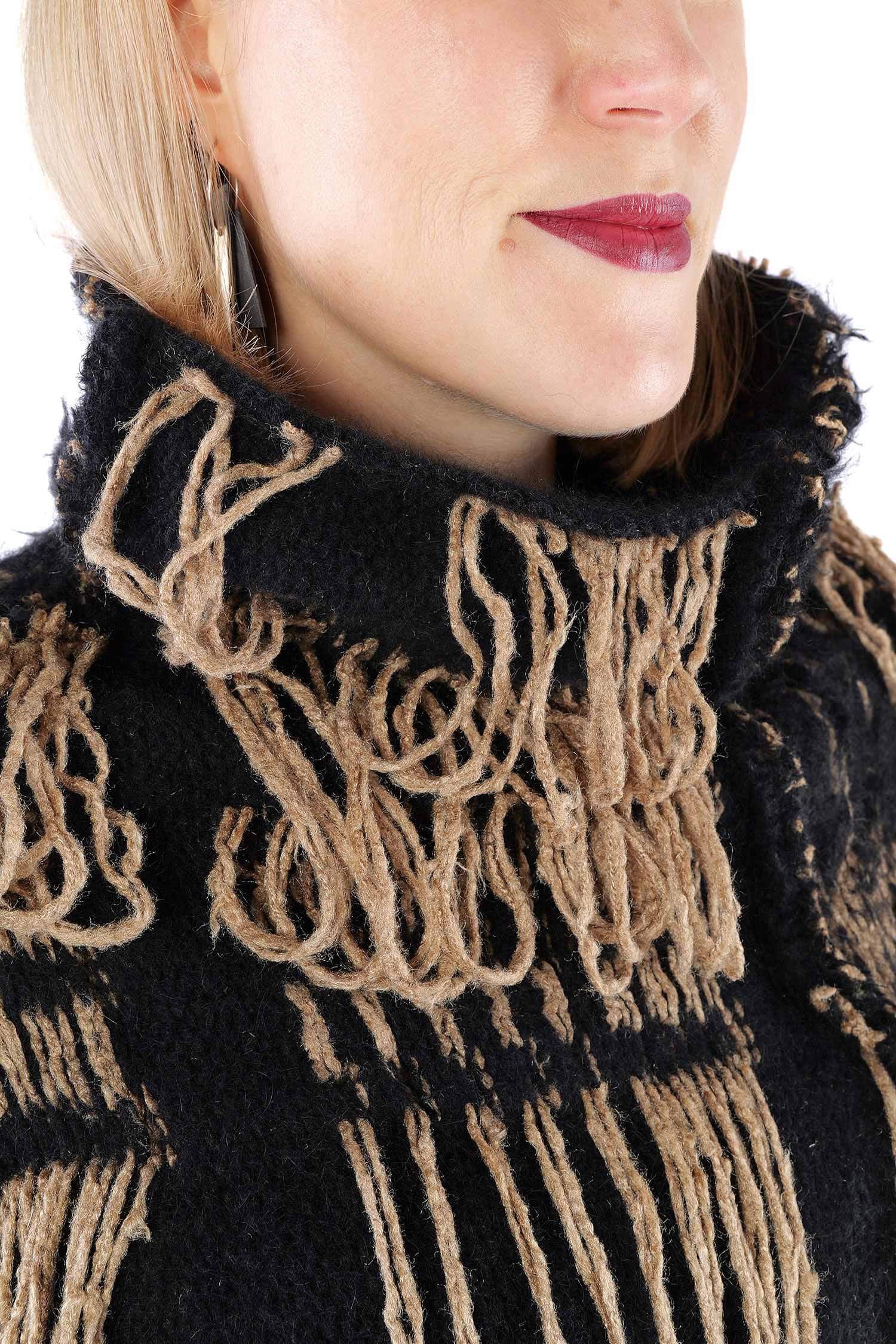 Chunky knit pullover - Dakar/black - 2262640702