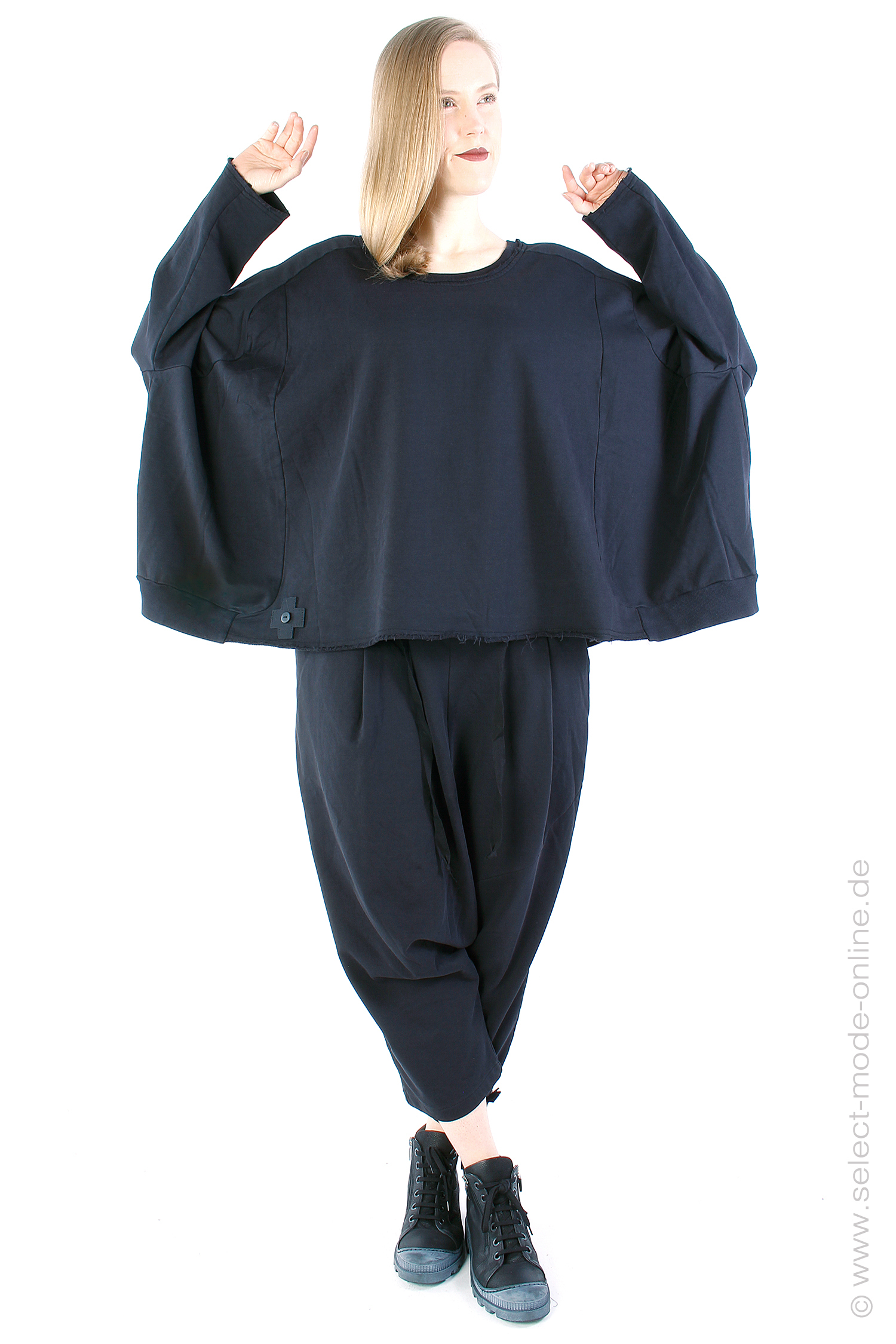 Oversize pullover - Black - 2036