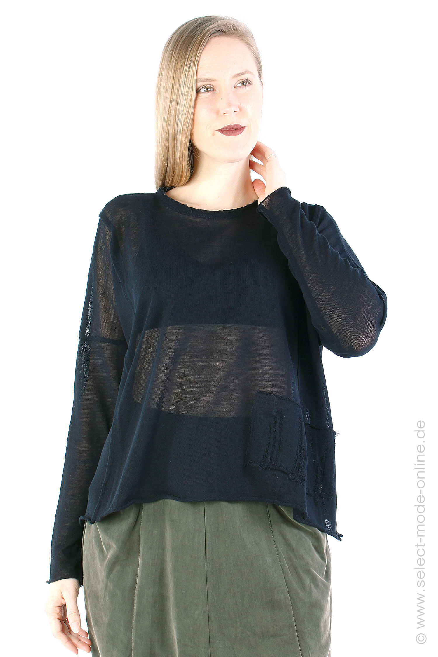 Oversize knit pullover - Black - SANDS
