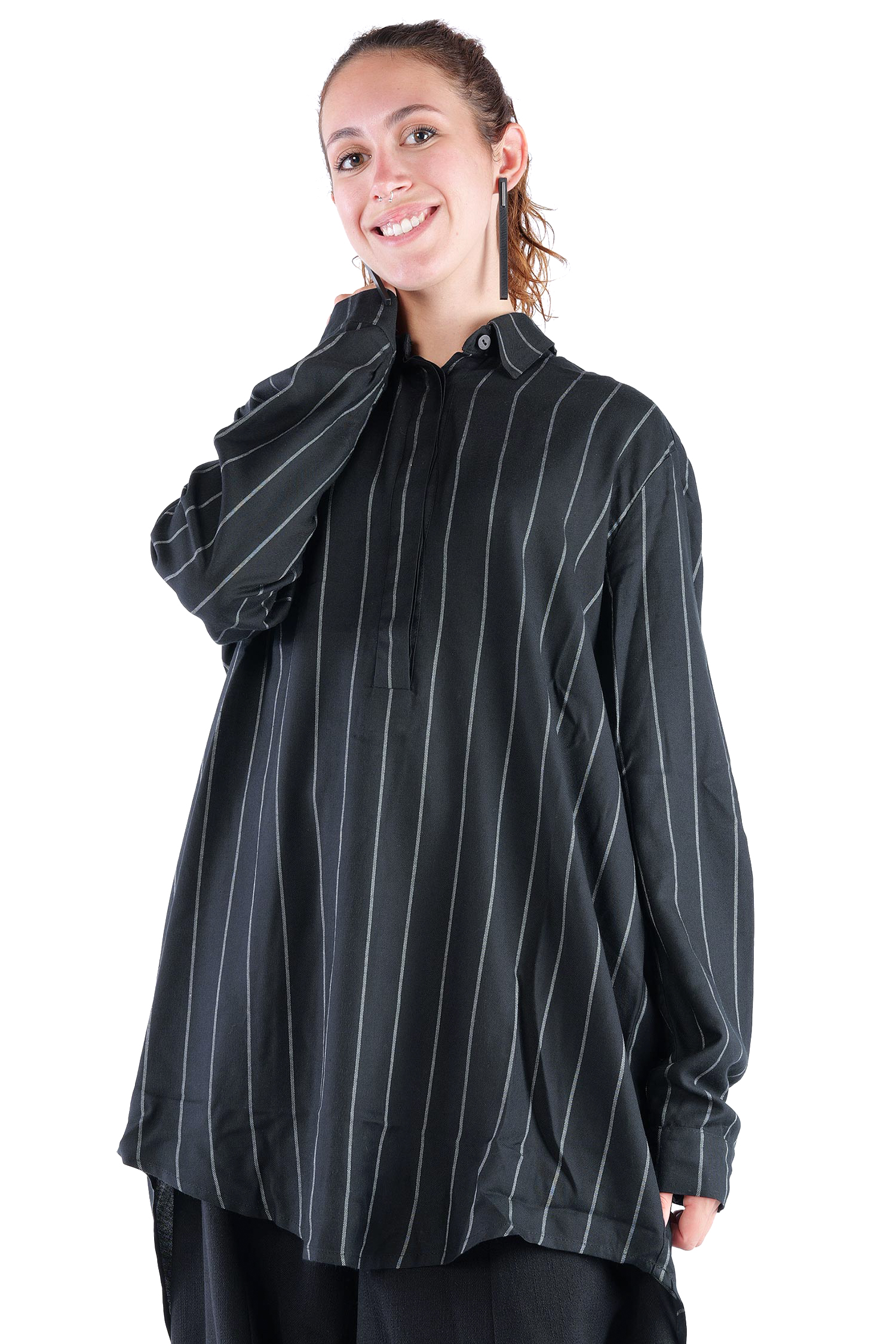 Polokragen Pullover - Black stripe - Aligato