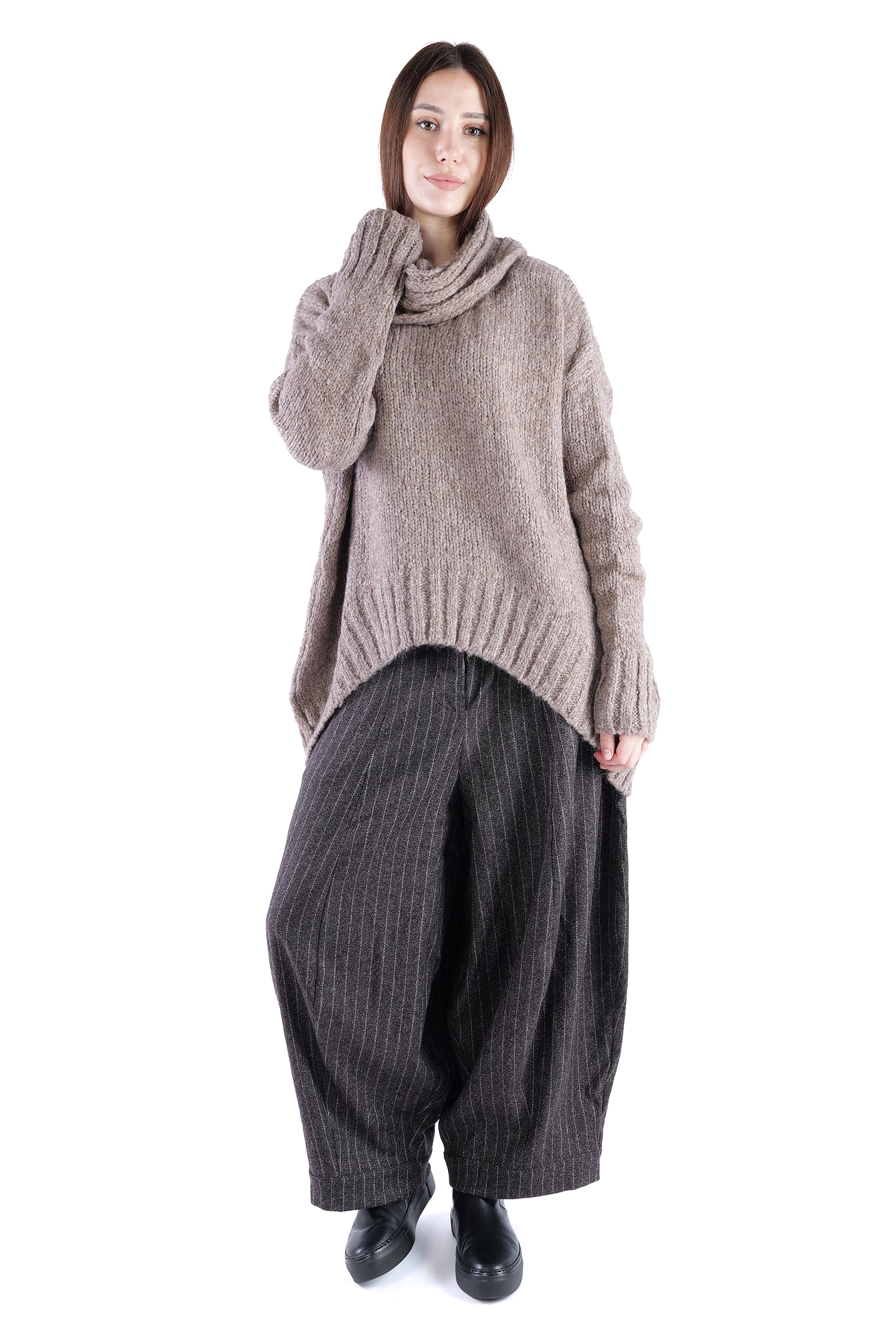 Oversize Strickpullover - Dusty rose - Frantic