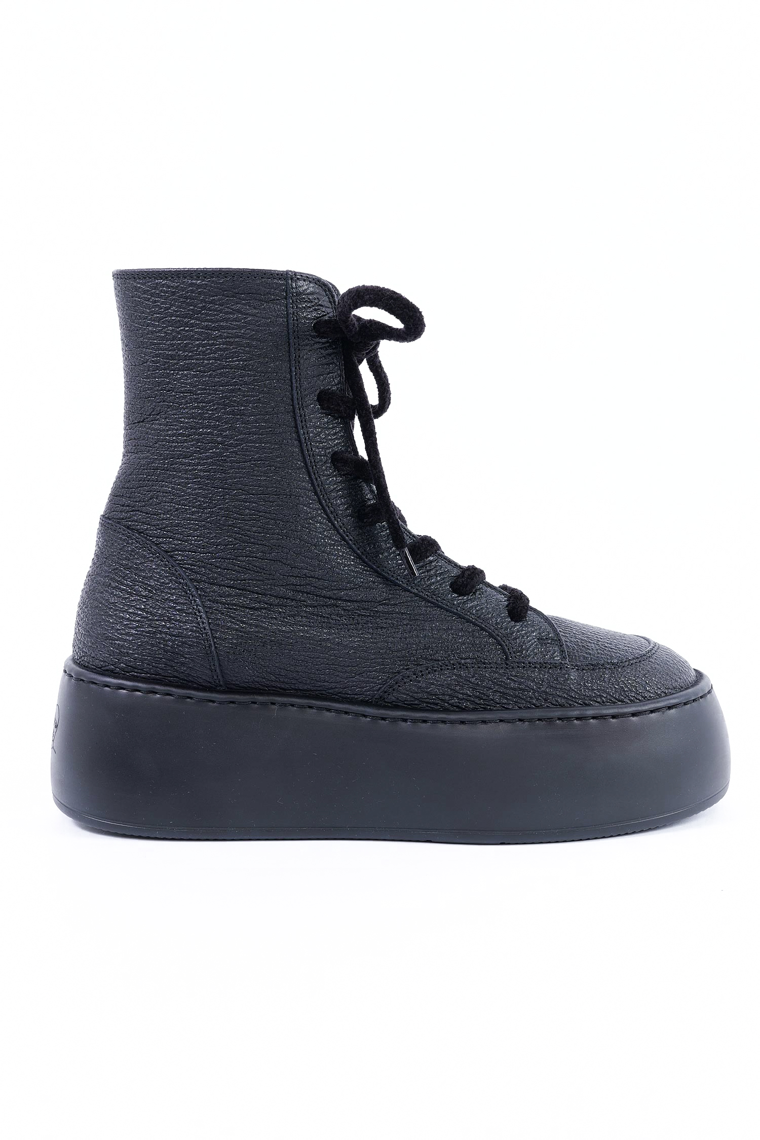 Leder-Sneaker - Schwarz - Vibe Lowboot