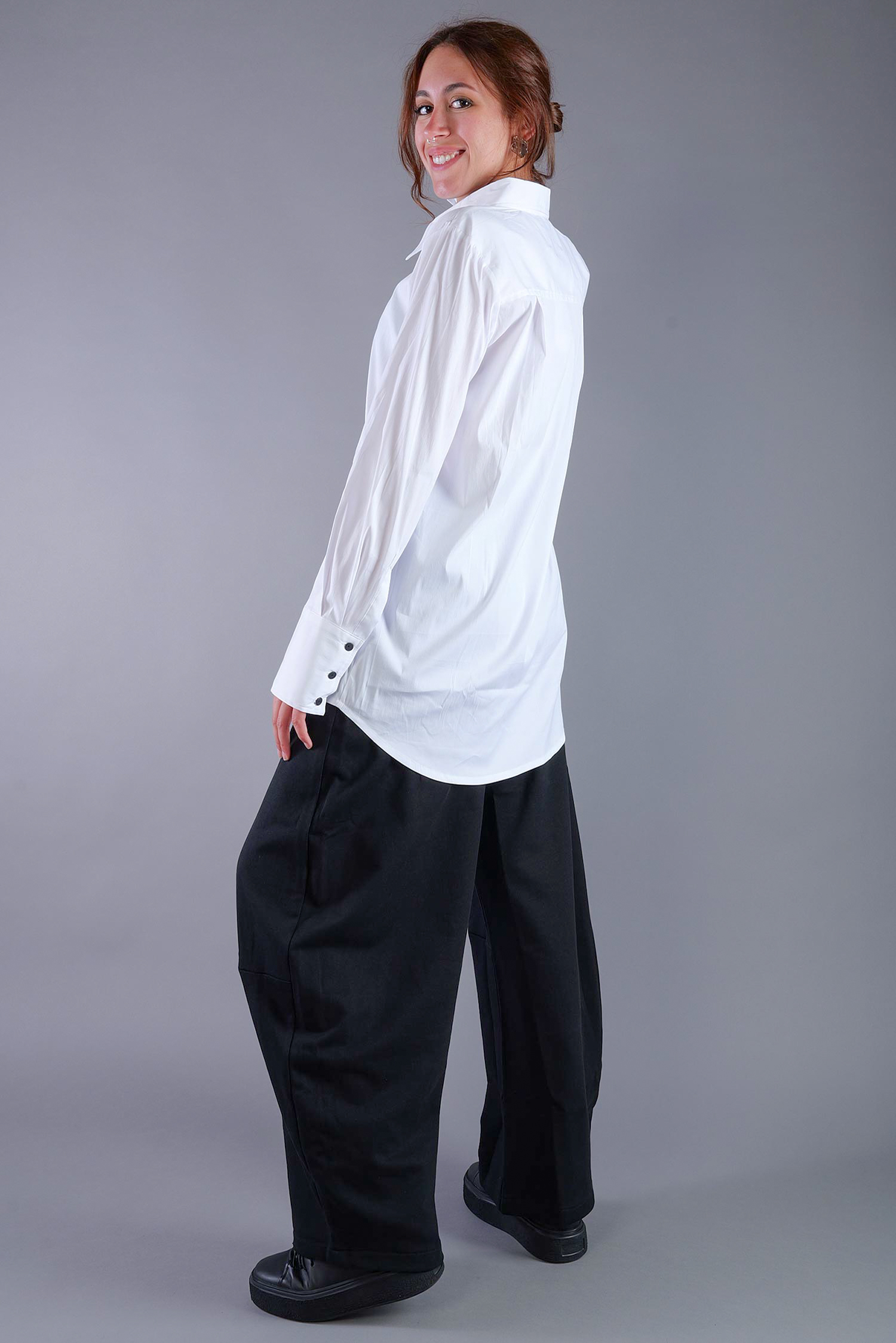 Stretchbluse - White - 4033