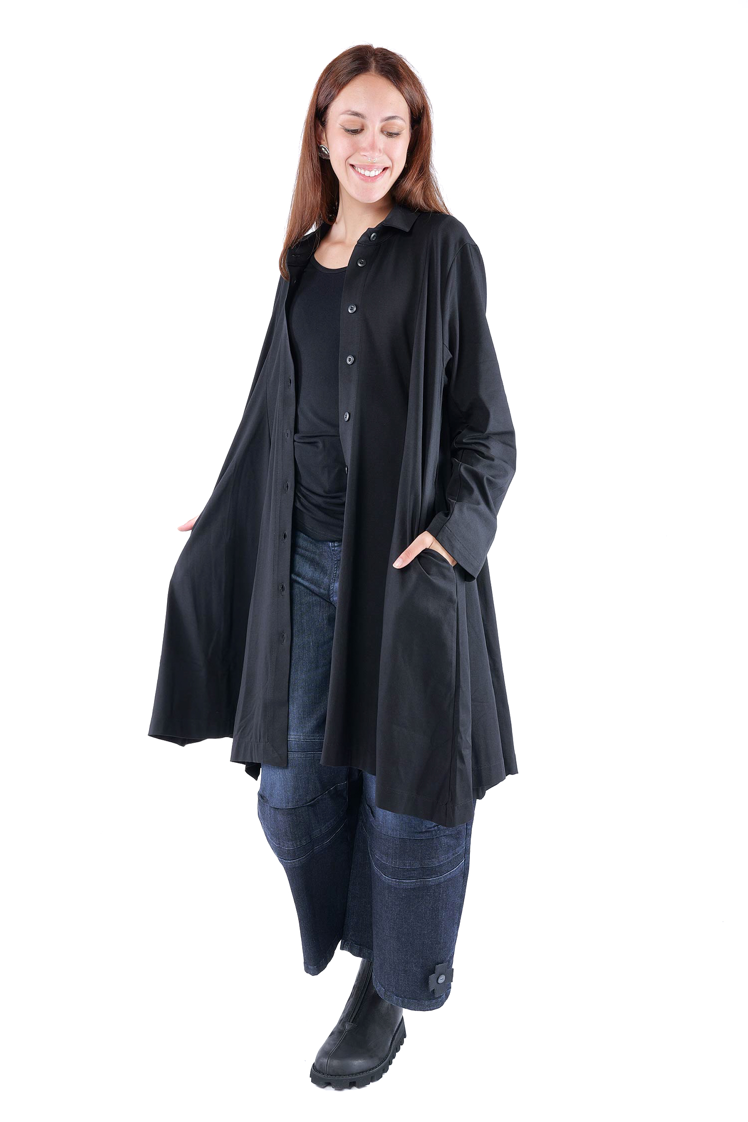 Mantelkleid - Schwarz - 26.2-KHS202