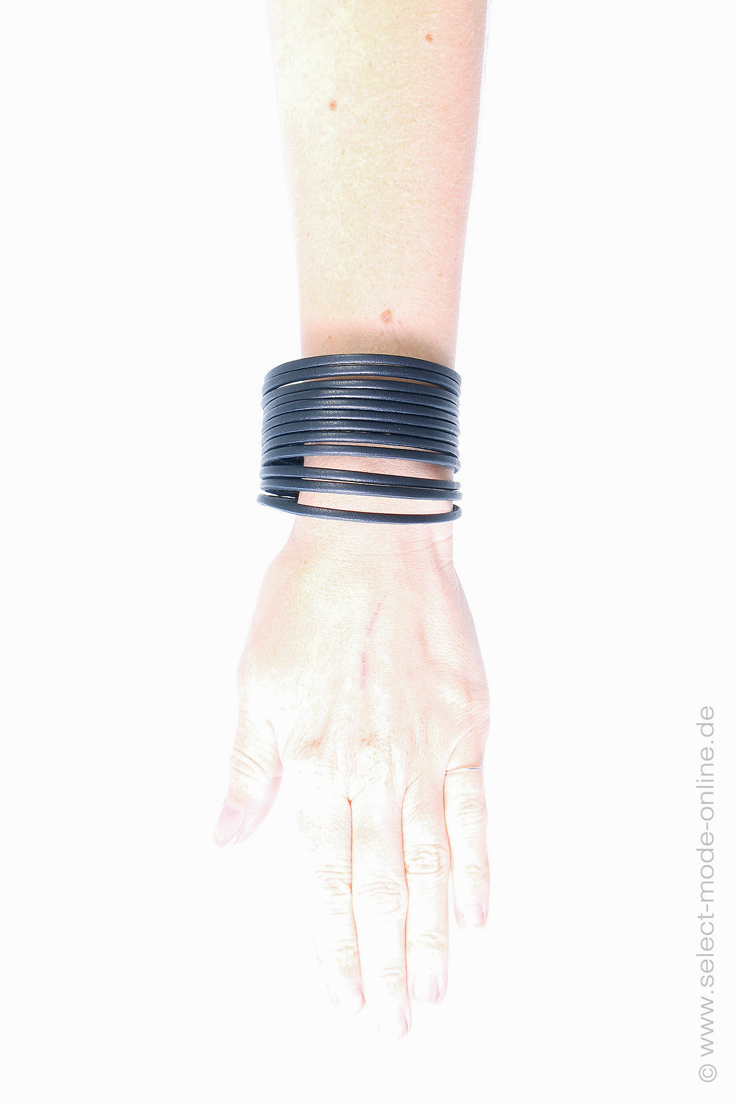 Leather Bracelet - black - S