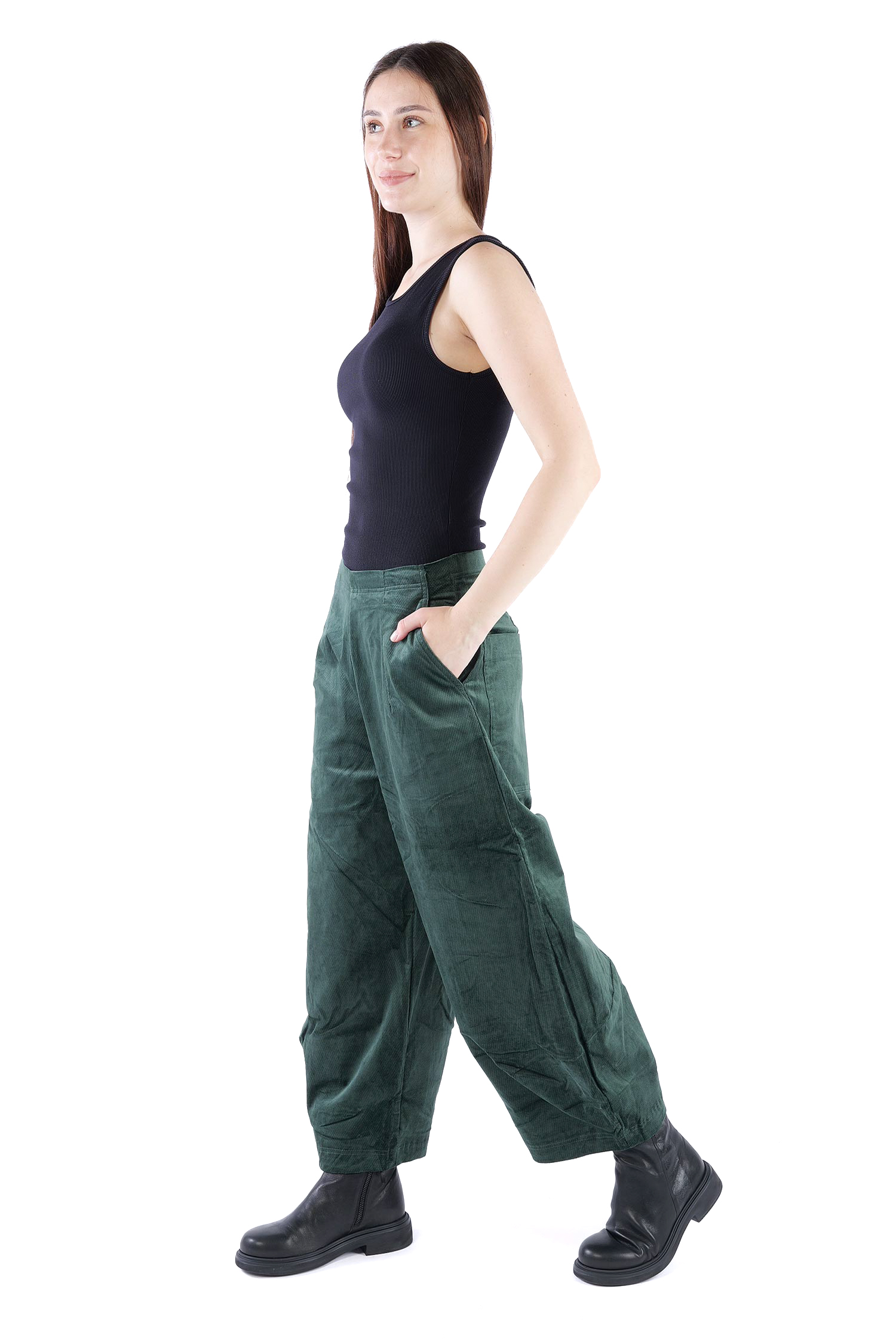 Feincord Hose - Forest - 2263230114