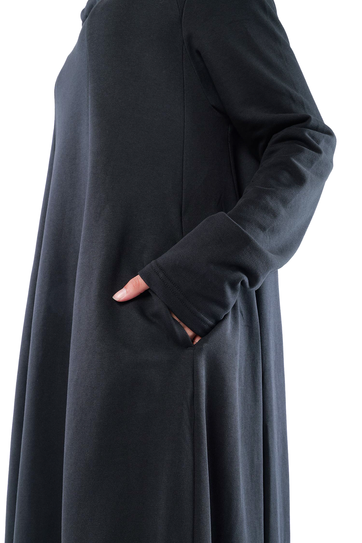 Tulpiges Sweatkleid - Schwarz - 1161
