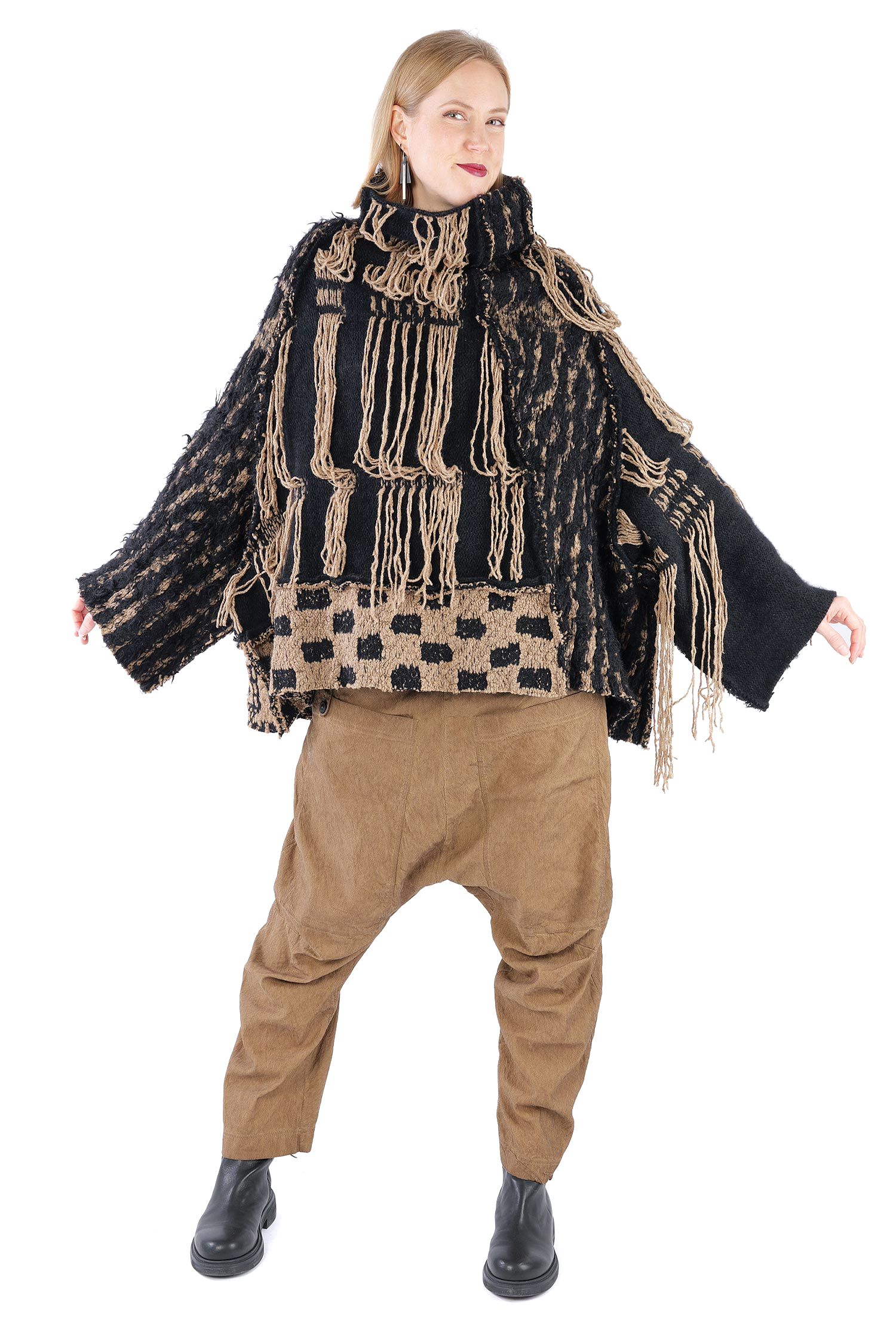 Chunky knit pullover - Dakar/black - 2262640702