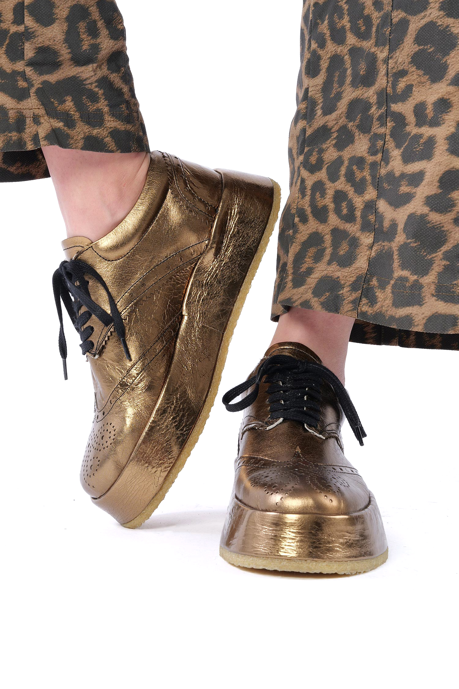 Golden platform sneakers - Gold - 2261985216