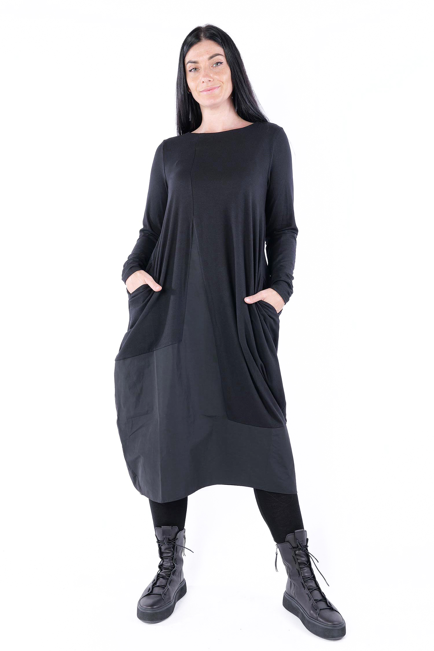 Tulpiges Kleid - Schwarz - 766106
