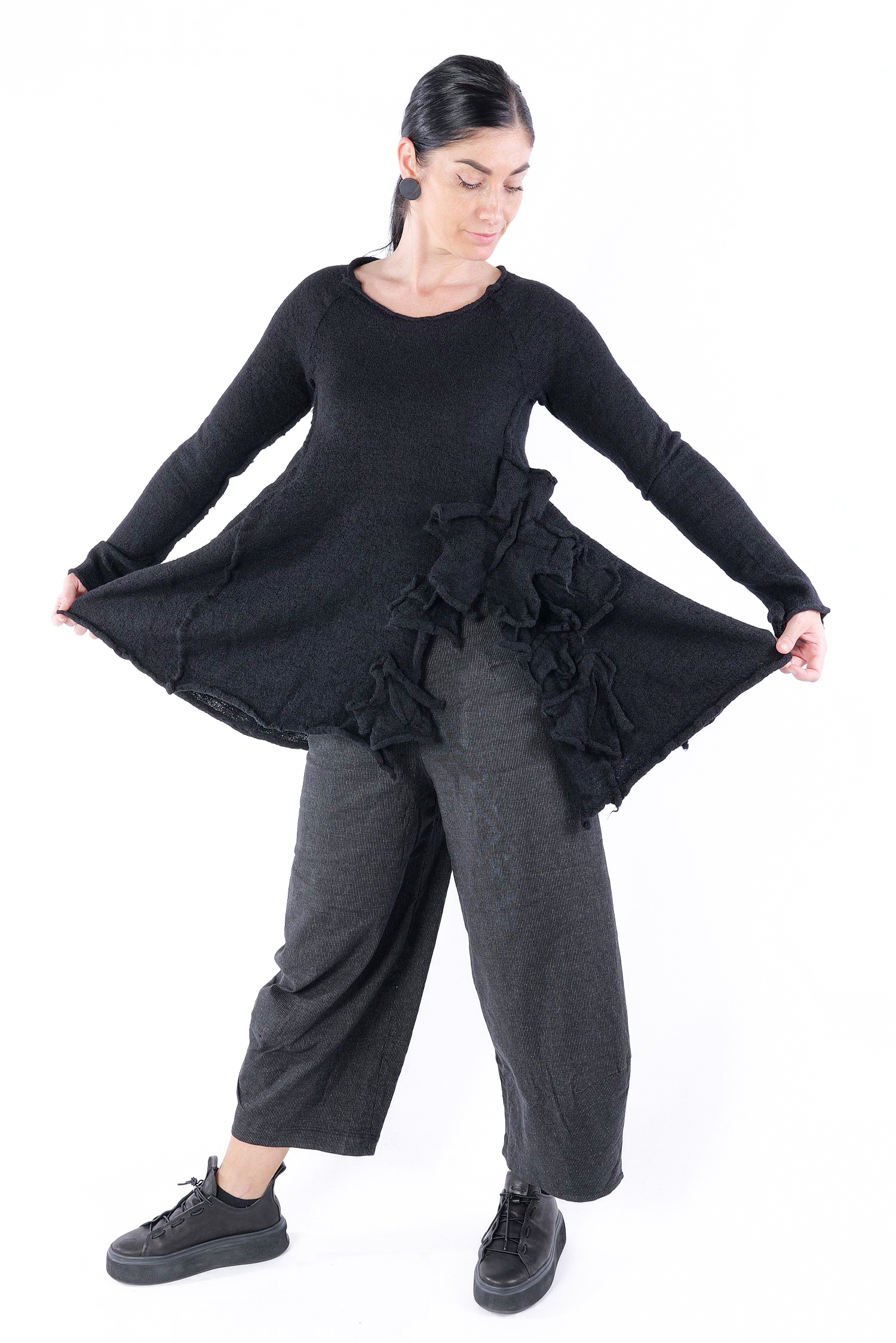 Schurwollepullover - Schwarz - 2253890705