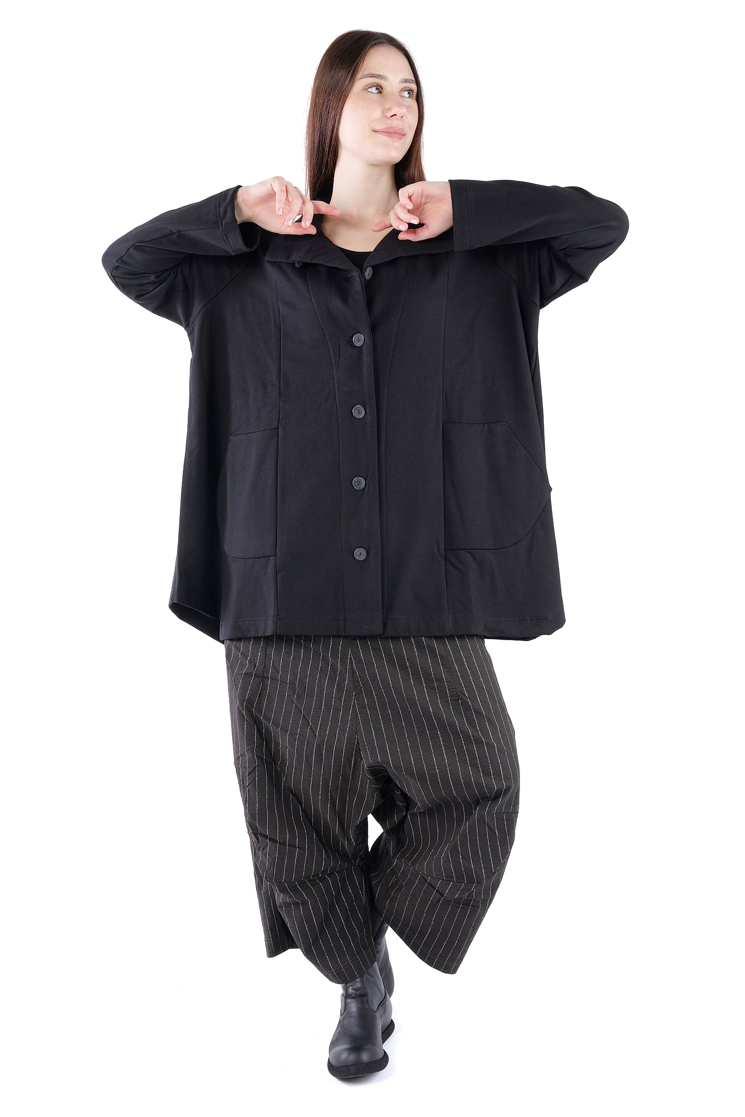 Blazerjacke - Schwarz - U6667-U
